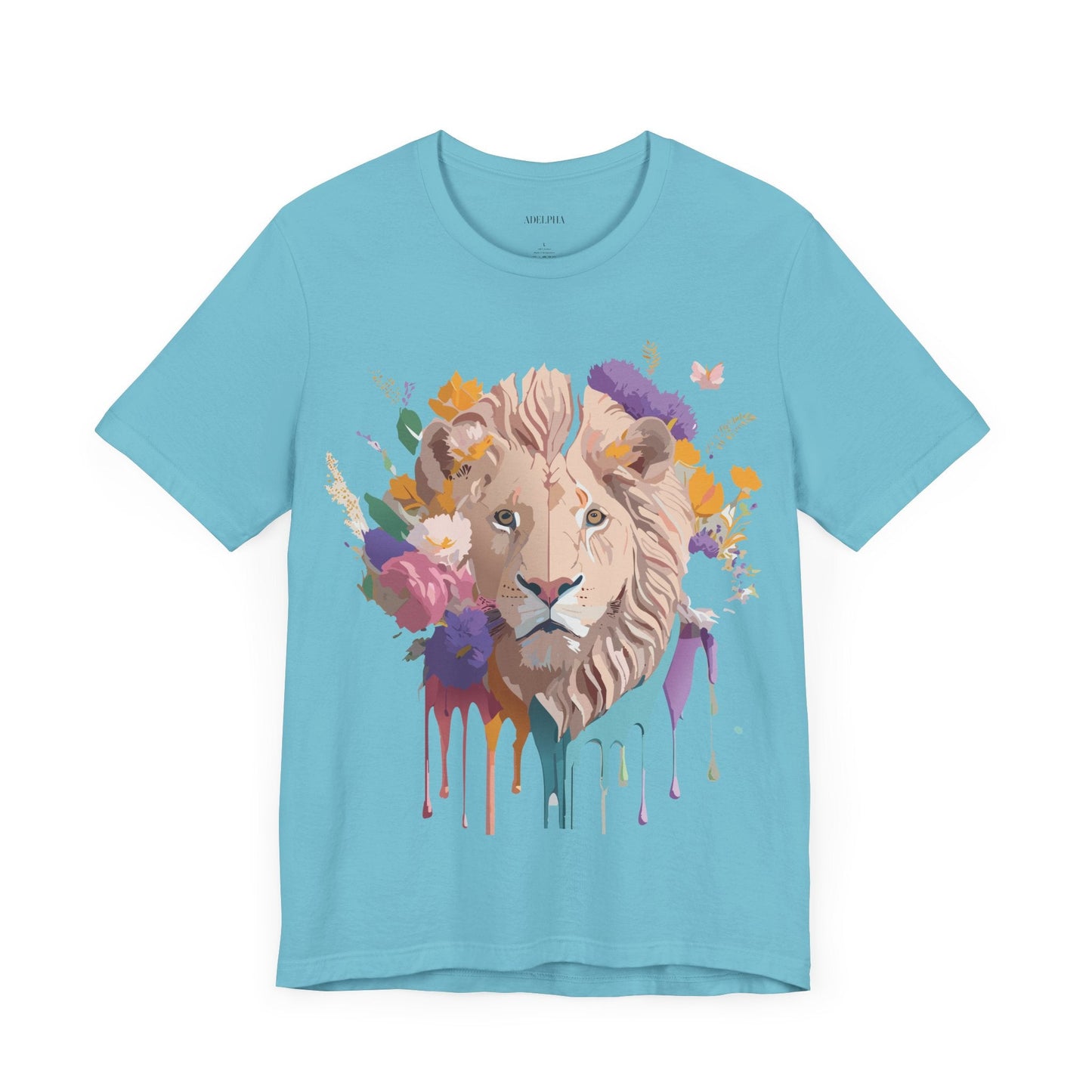 Lion Shirt Graphic Tee Unisex Short Sleeve Vintage Inspired Artwork Adelpha Premium Quality