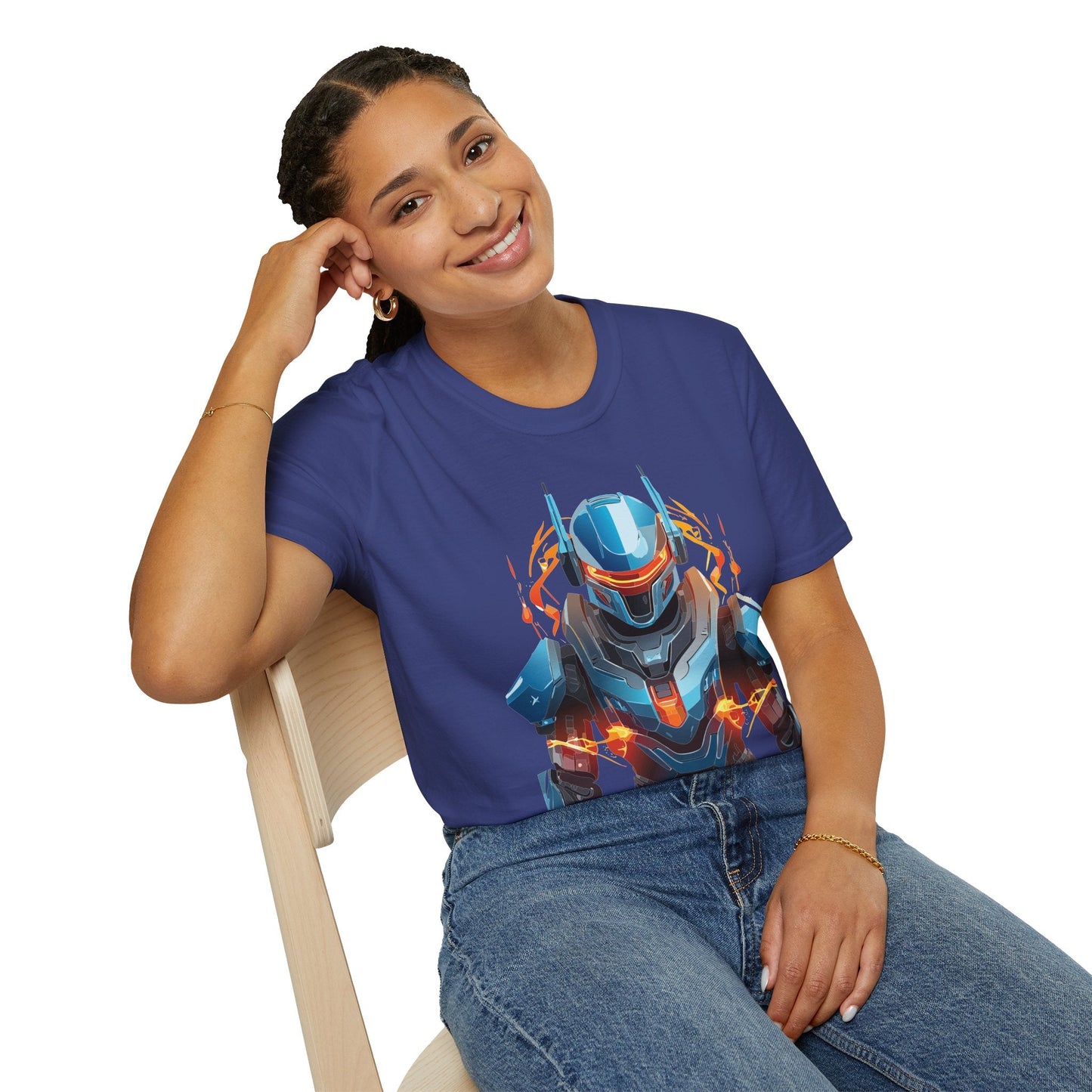Cyborg Tee Robot Shirt Terminator Design Unisex Gildan Softstyle 64000 100 Percent Ring Spun Cotton