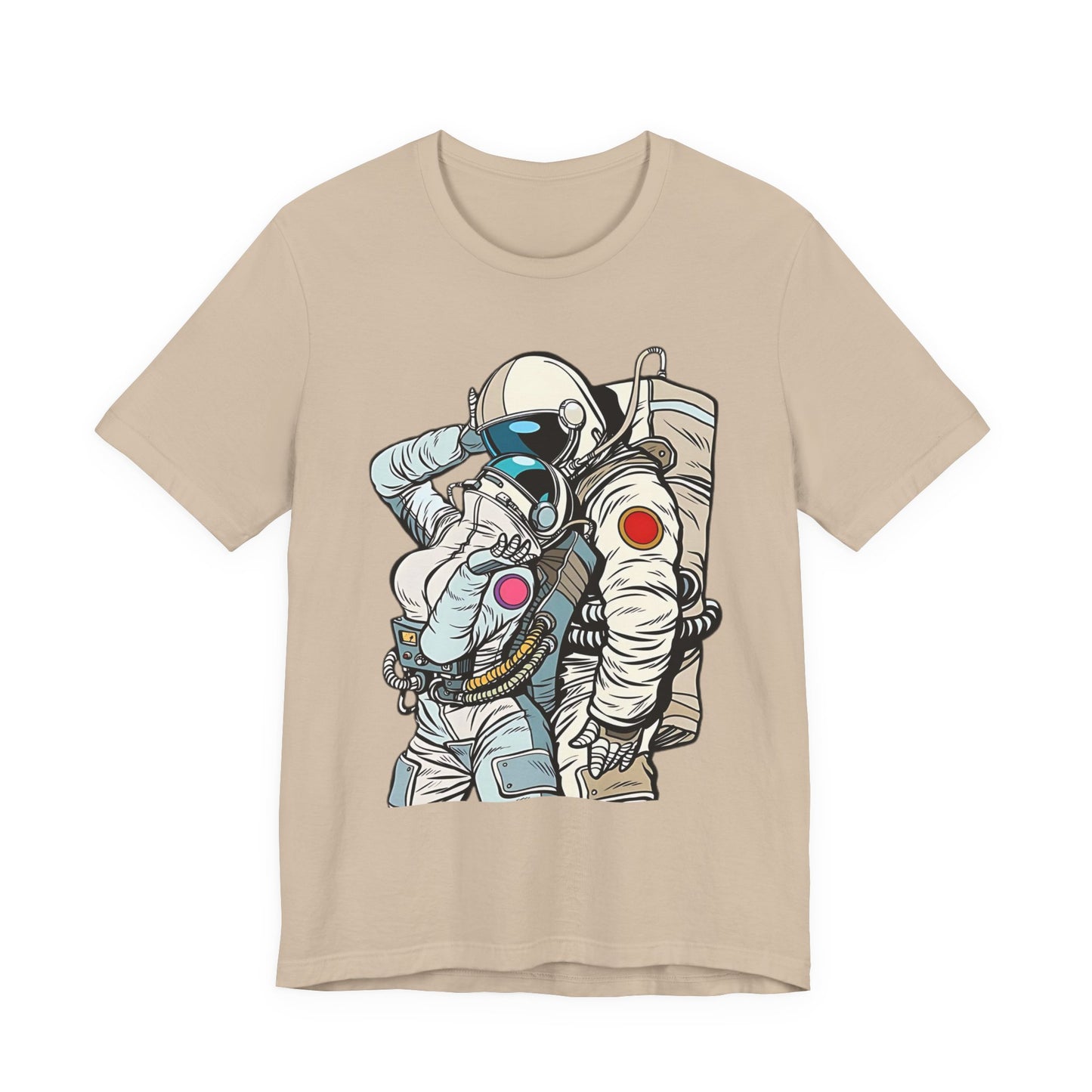 Unisex Astronaut T-shirt, Space Lovers Tee, Cosmic Top, Astronaut Graphic Tee, Cosmos Graphic T-Shirt, Love Shirt Art T-Shirt
