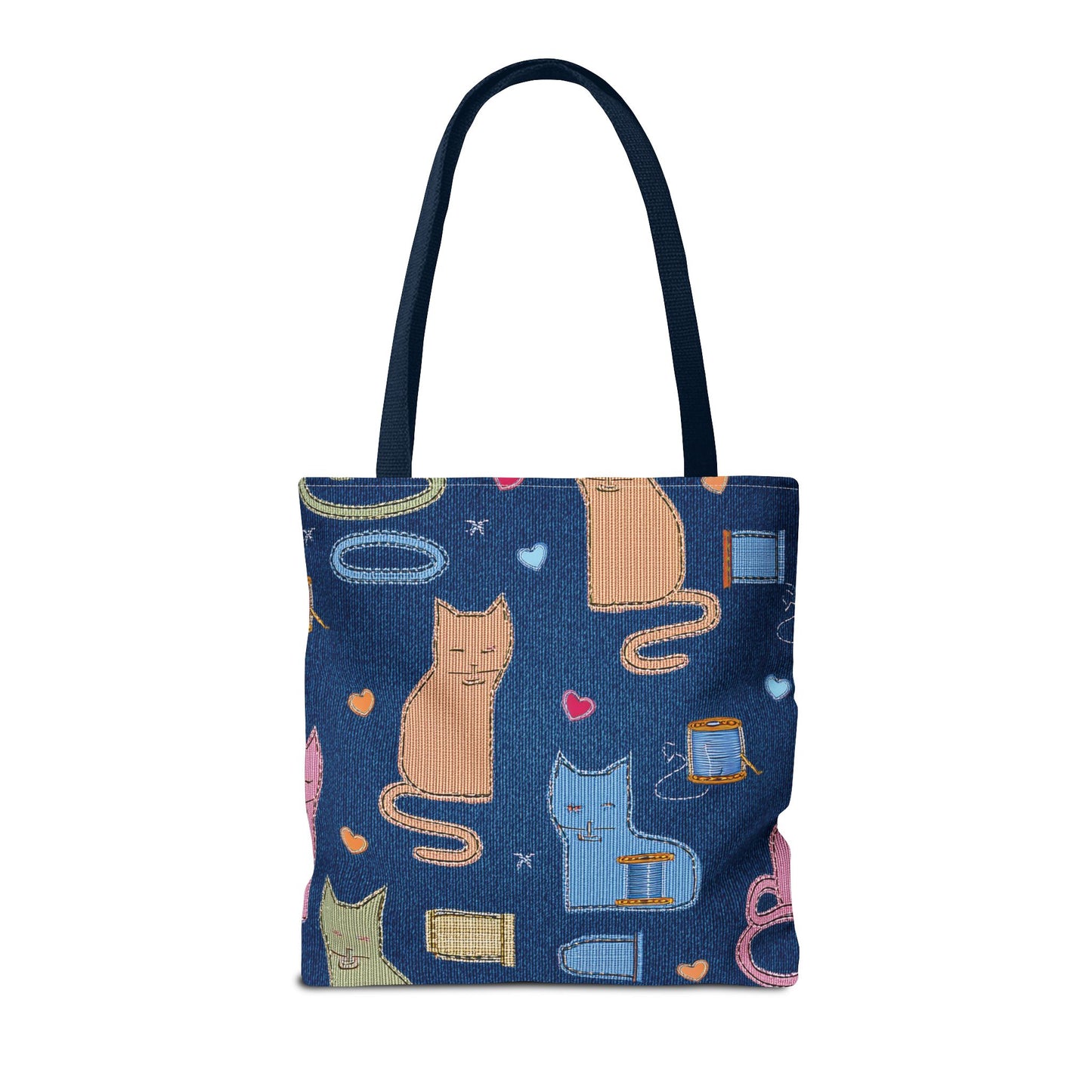 Love Day Graphic Design Denim Fabric Imitation Print Unisex Canvas Bag POLY 3 Sizes Tote Bag 201-19