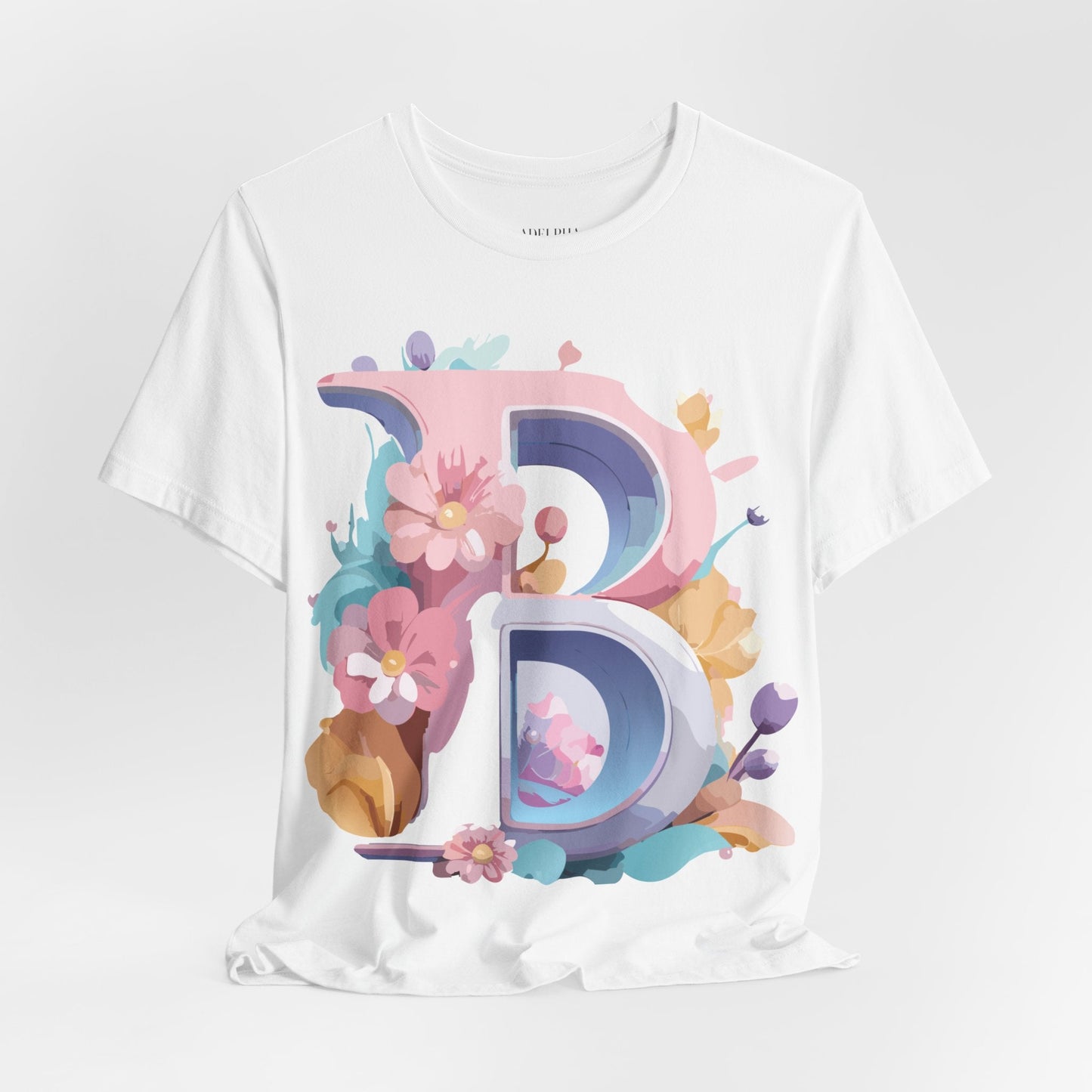 Letter B Shirt Unisex Graphic Tee By Adelpha With Vintage Inspired Artwork Short Sleeve