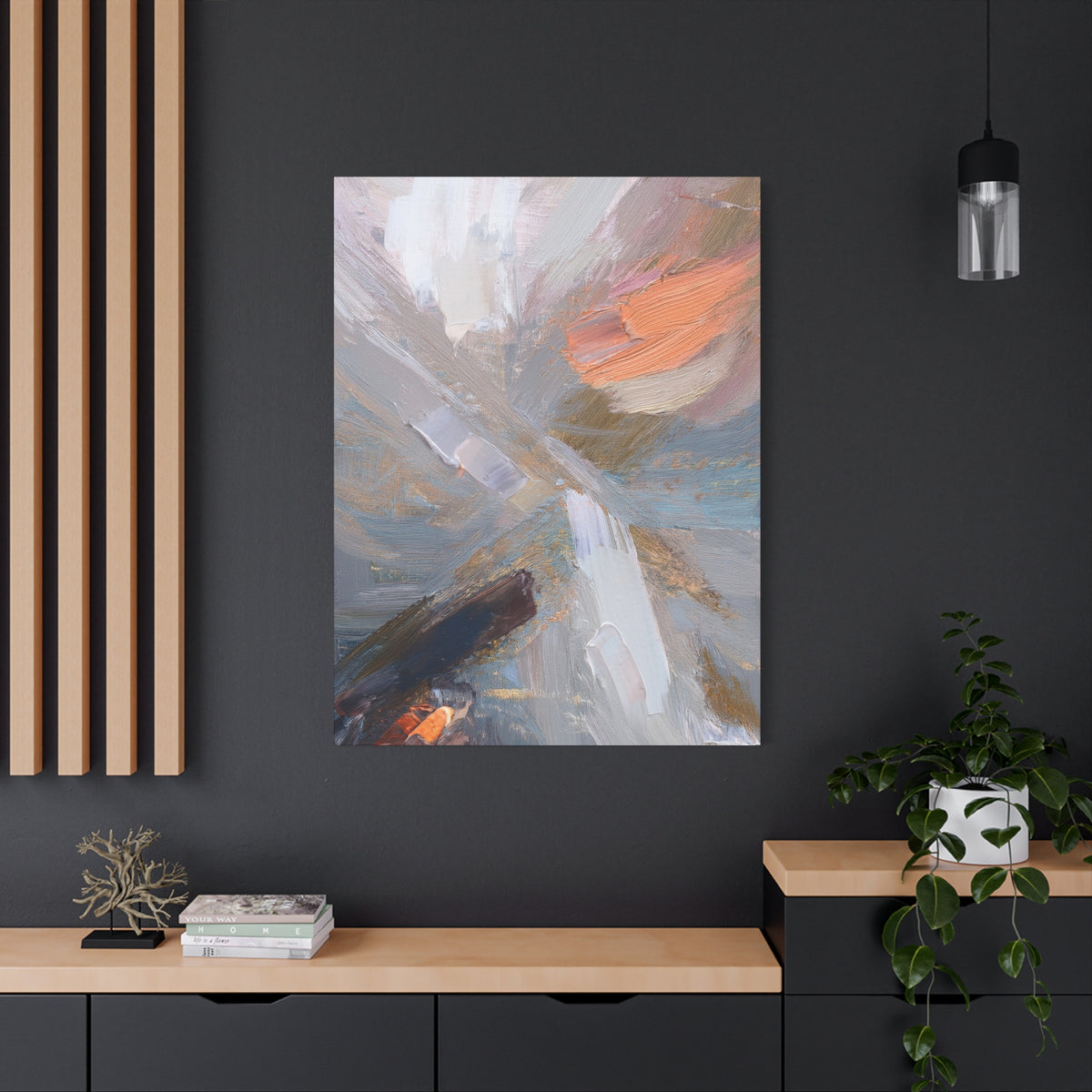 Abstract Pastel Painting Print Canvas 20x24,20x30,24x30 24x32,24x36,30x40 32x48,36x48,40x60 Pine-Wood Inner Frame ABS-89