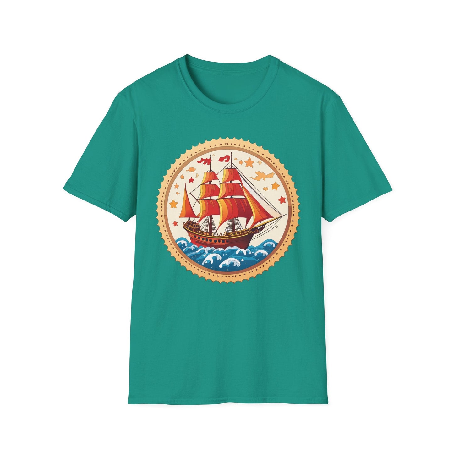 Ship T Shirts Frigate Vessel Tee Shirt Unisex Short Sleeve Gildan Softstyle 100 Percent Cotton