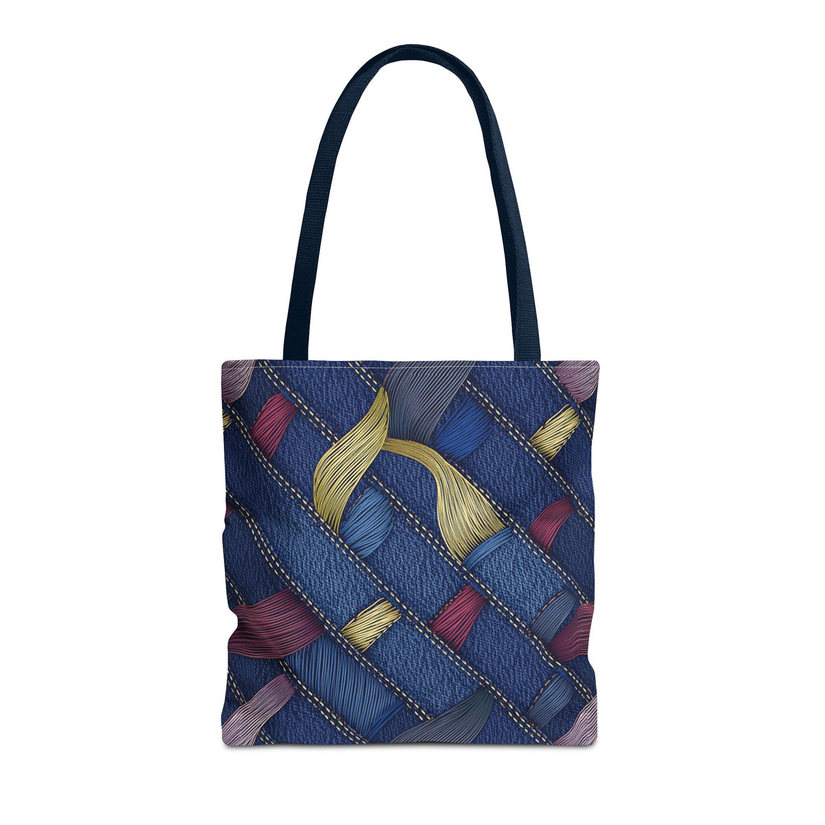 Denim Fabric Imitation Print Unisex Canvas Bag Poly Spun 3 Sizes Tote Bag 145