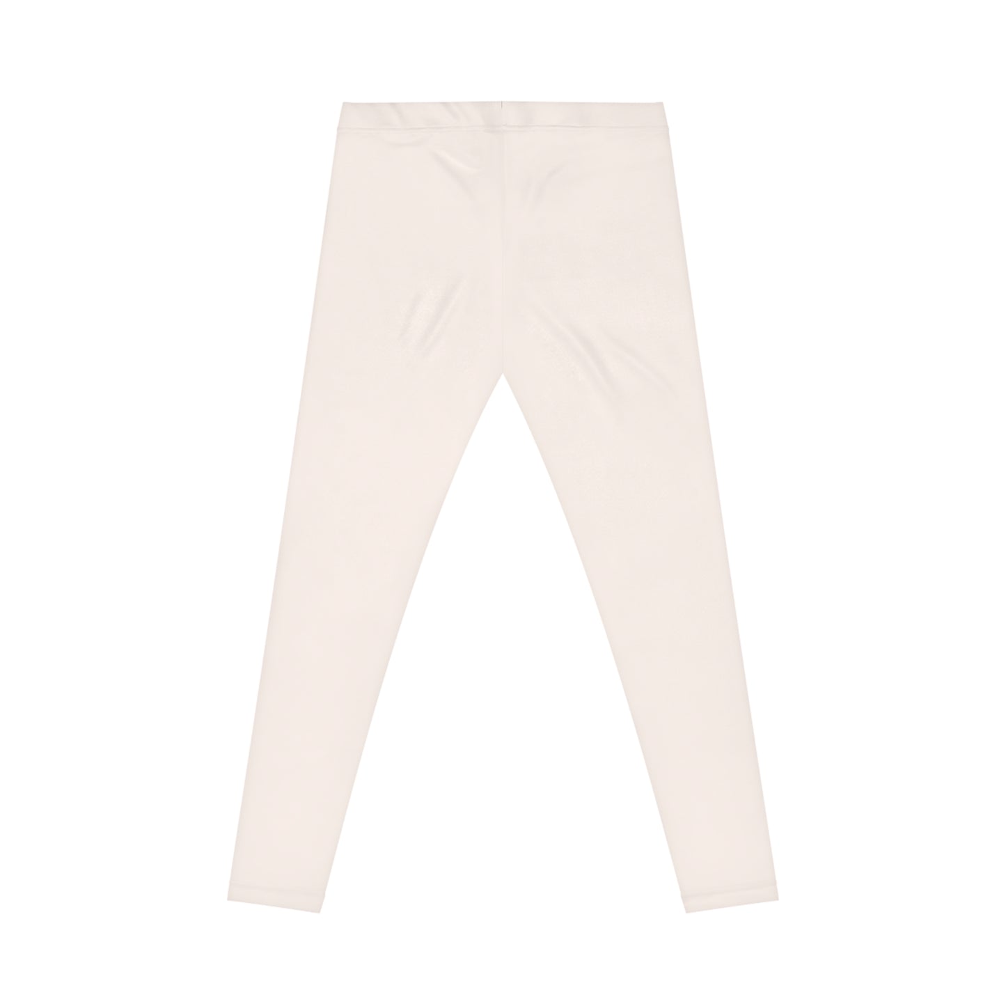 Seashell Cream Color Women's Poly-Span Casual Leggings XS-2XL