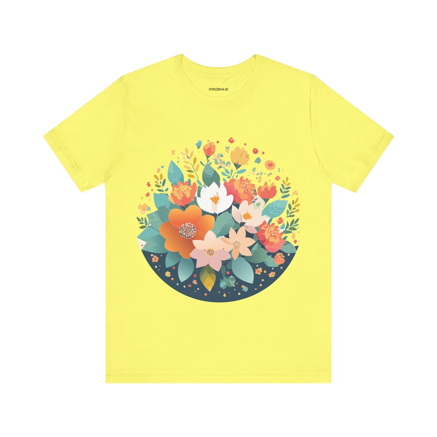 Floral Flowers Shirt Unisex Lightweight Breathable Jersey Tee Floral Pattern Short Sleeve