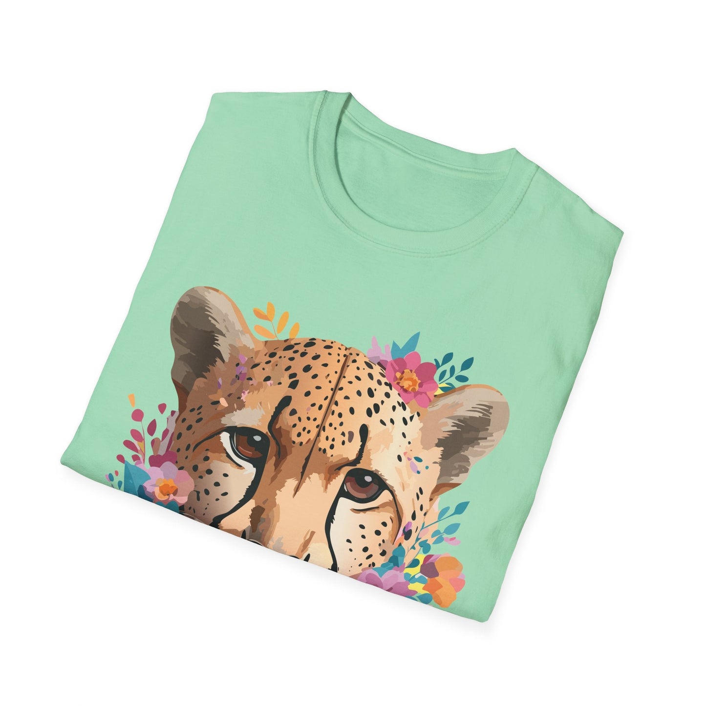 Cheetah Print Unisex Softstyle Tee Gildan 64000 Cotton Short Sleeve Shirt