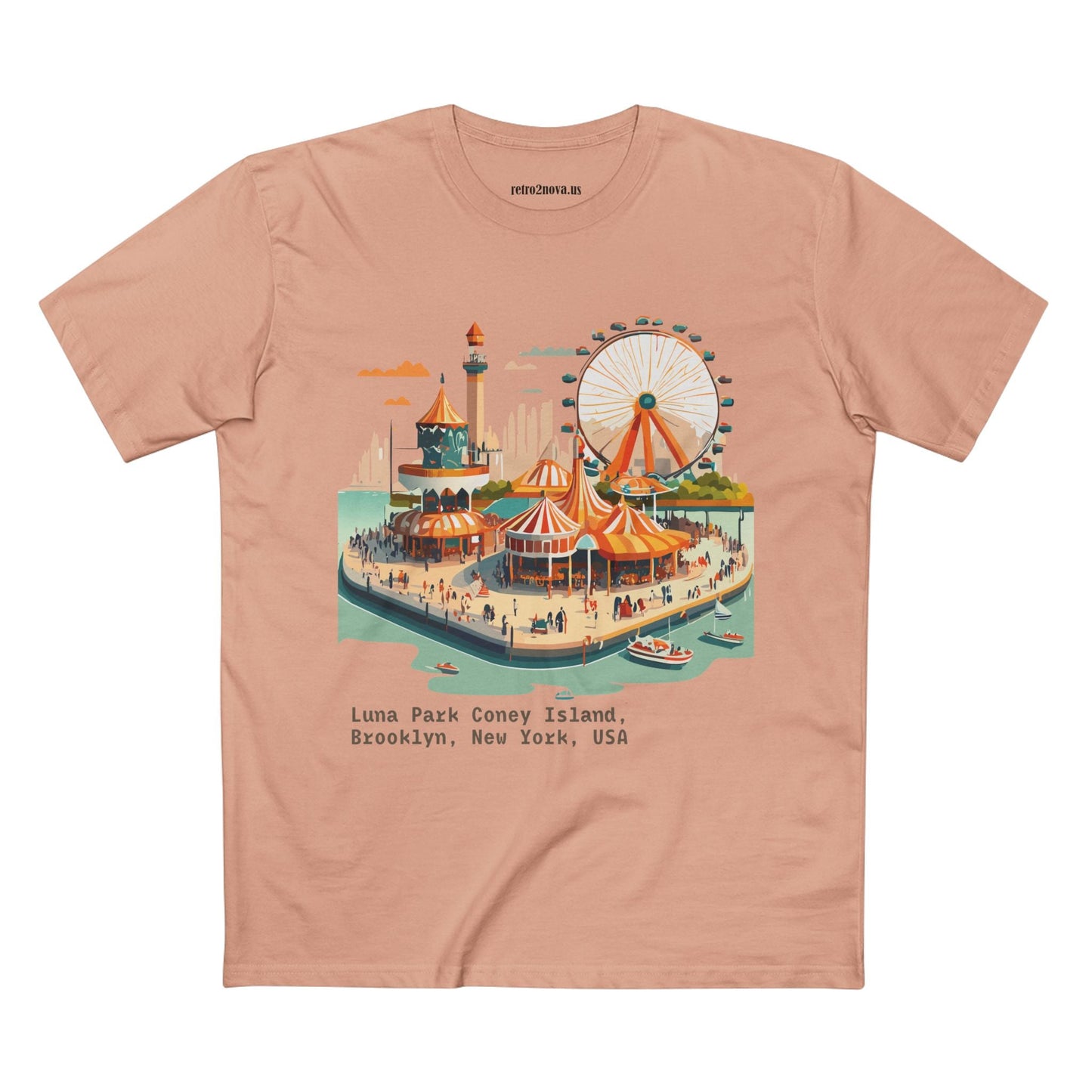 Travel Shirt Tourist Shirt Brooklyn Shirt Unisex Premium Cotton Tee By Retro2Nova TT16