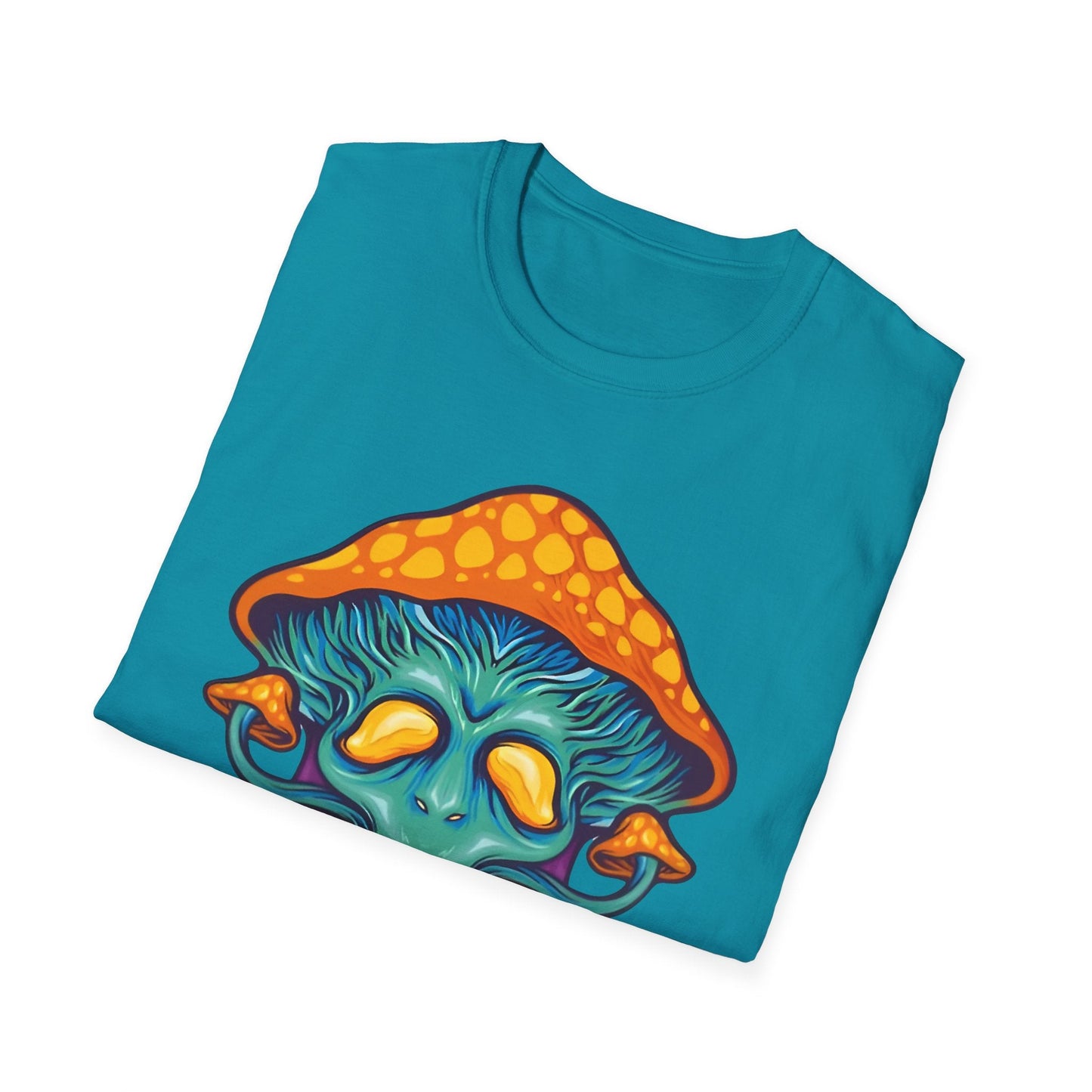 Mashroom T Shirt Unisex Funny Mushroom Design Tee 100 Percent Cotton Softstyle Collection