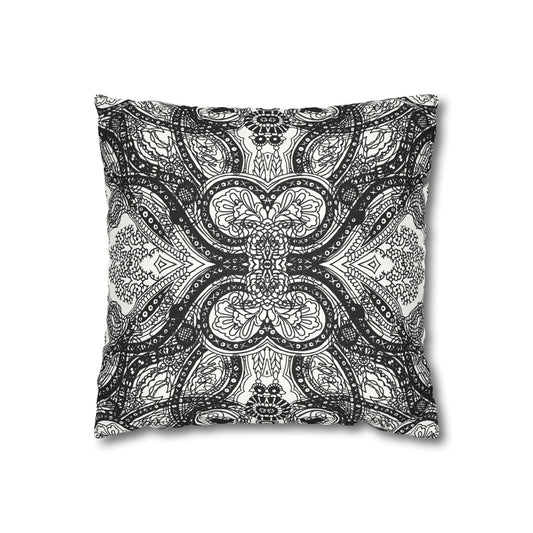 Funda de almohada de gamuza sintética con adorno