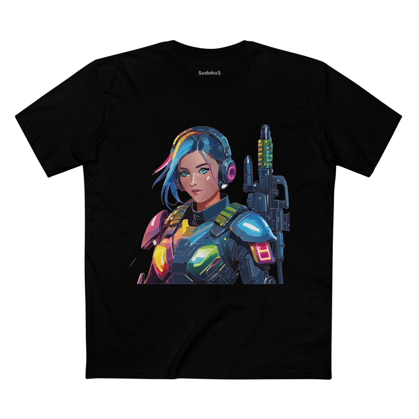 Army-woman Graphic Unisex 100 Cotton Staple Tee 12