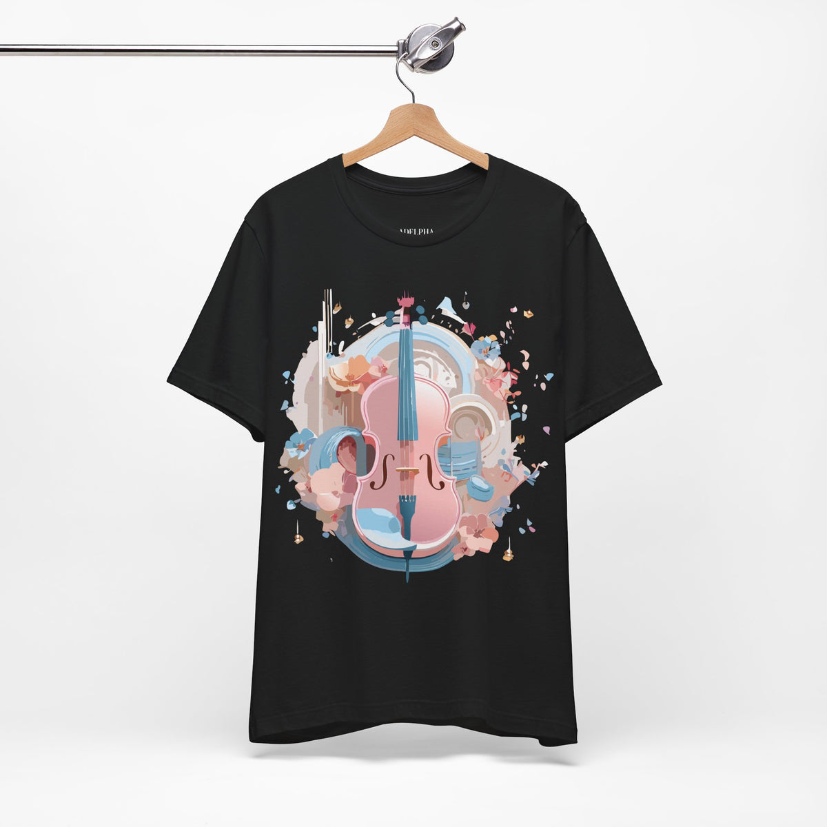 Music Graphic Unisex Cotton Bella+Canvas Tee with Art Design m111
