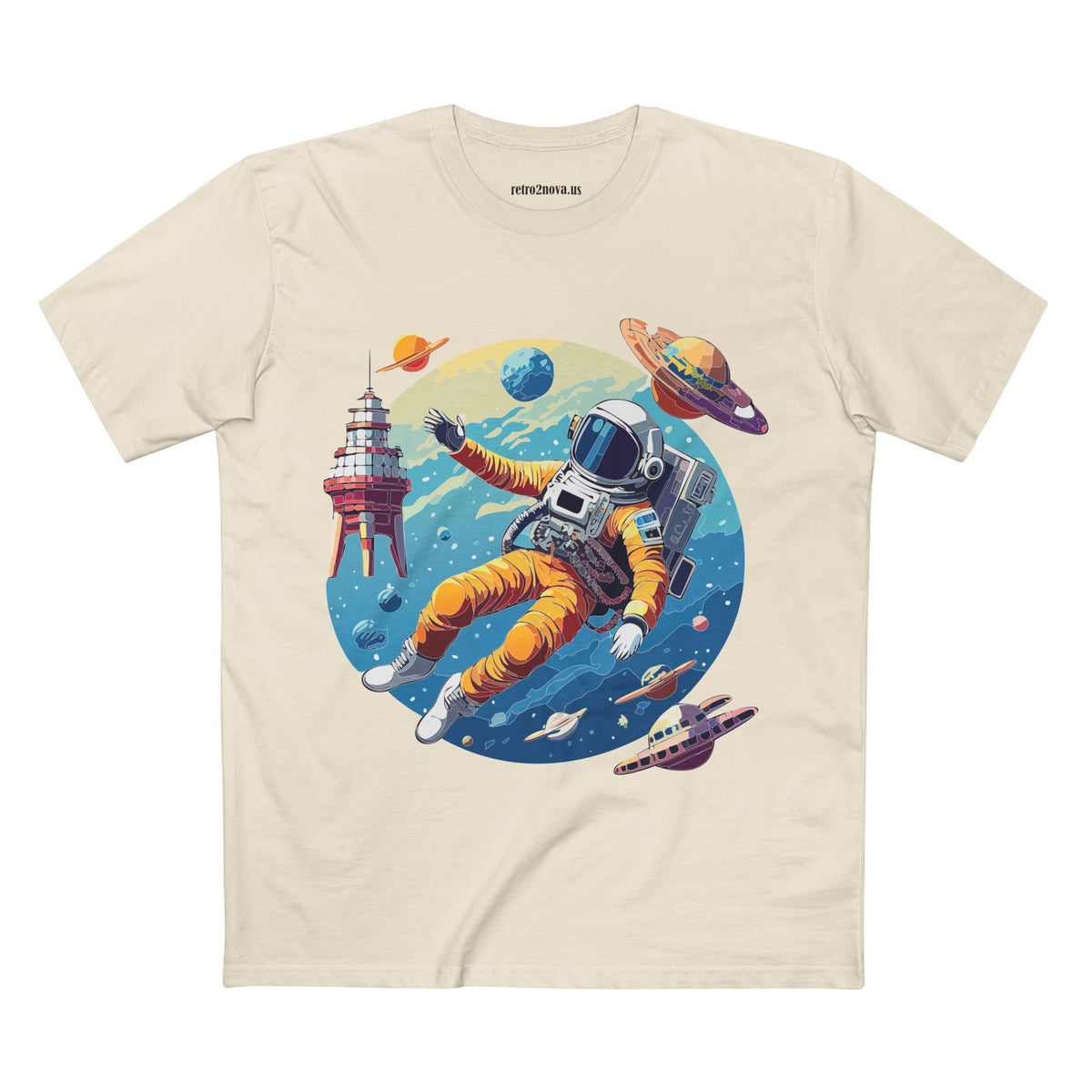 Cosmos Astronaut Graphic Tee Staple Unisex 100 Cotton Tee Shirt - CS-39