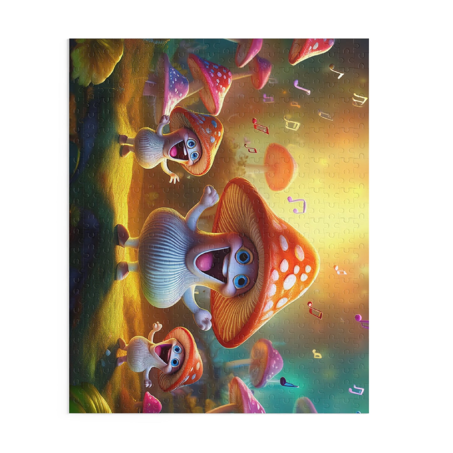 Mushrooms Puzzle 500-Chipboard Pieces in Box | Kids Puzzles Size: 16" x 20",  Ages 9+ and Family pn28
