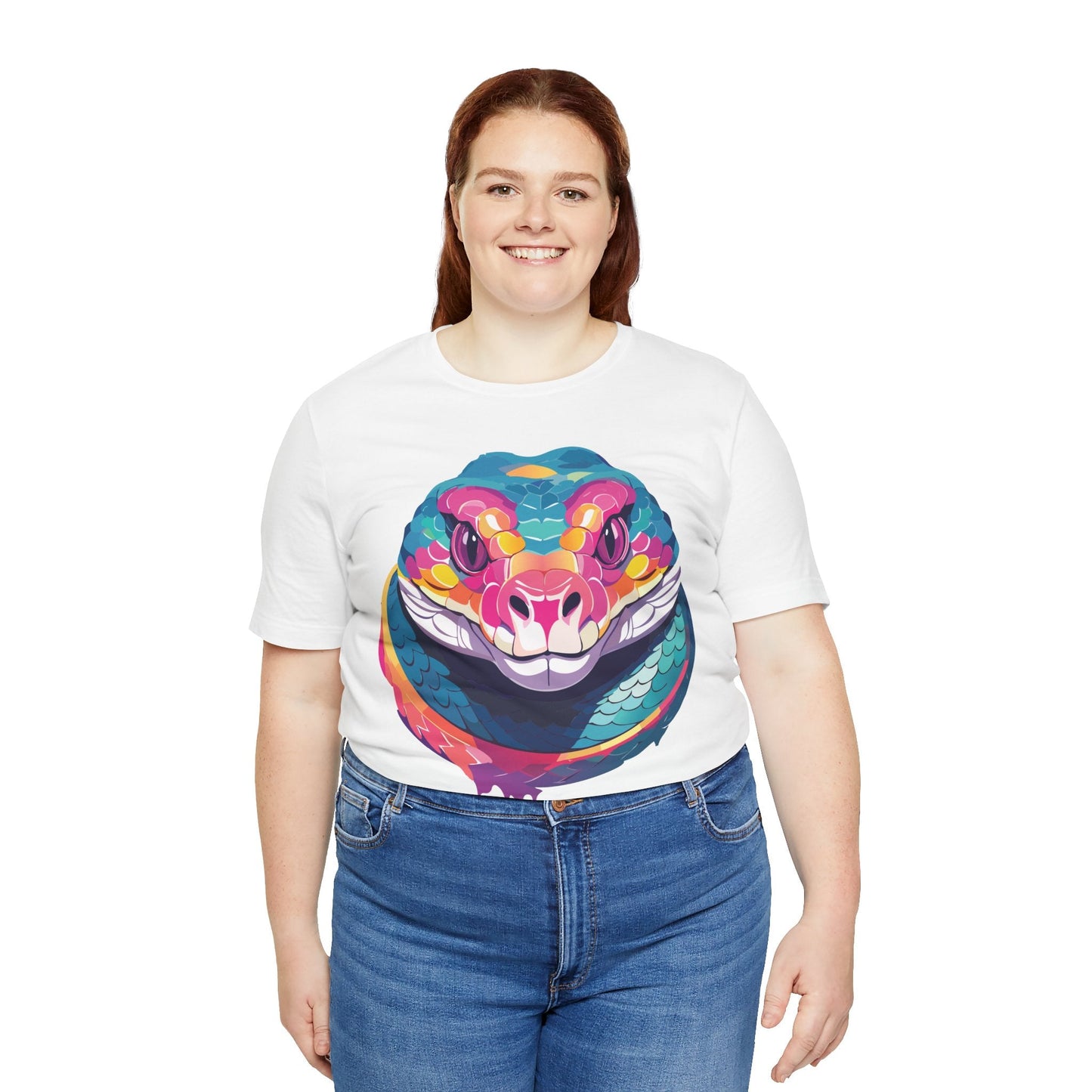 Unisex Animal Tee Shirt With Art Design, Wild Animals Short Sleeve Graphic Tee For Everyday Wear