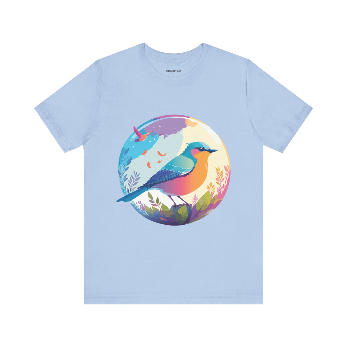 Bird Graphic Unisex Cotton Bella+Canvas Tee with Animal Design ab2
