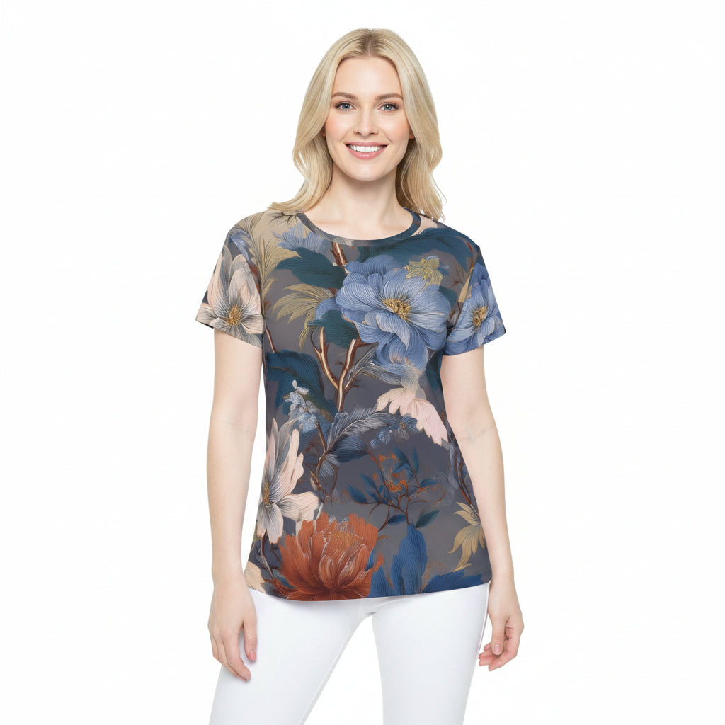 Women Poly Shirt with Floral Print F333
