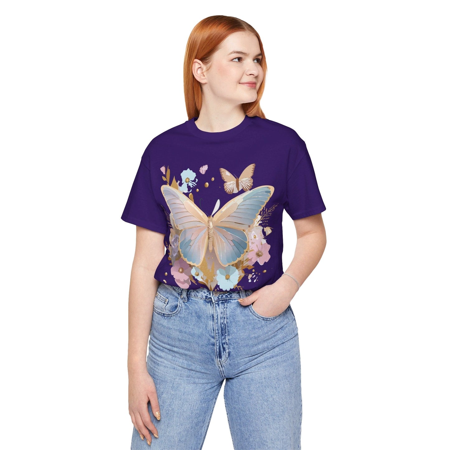 Butterfly Graphic T Shirt Unisex Vintage Artwork Tee By Adelpha