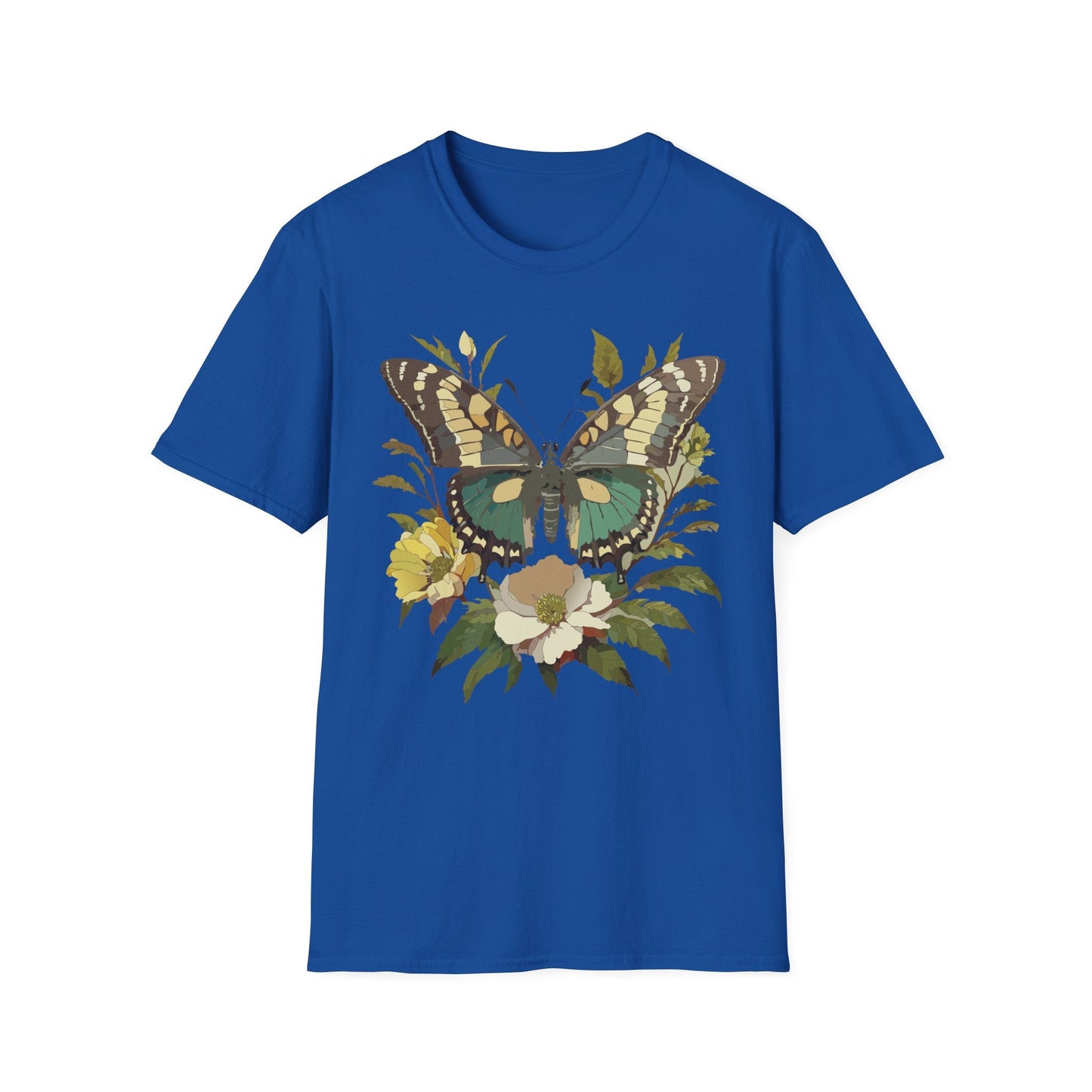Butterfly Shirt Unisex Monarch Butterfly Tee Gildan Softstyle 64000 100 Percent Ring Spun Cotton