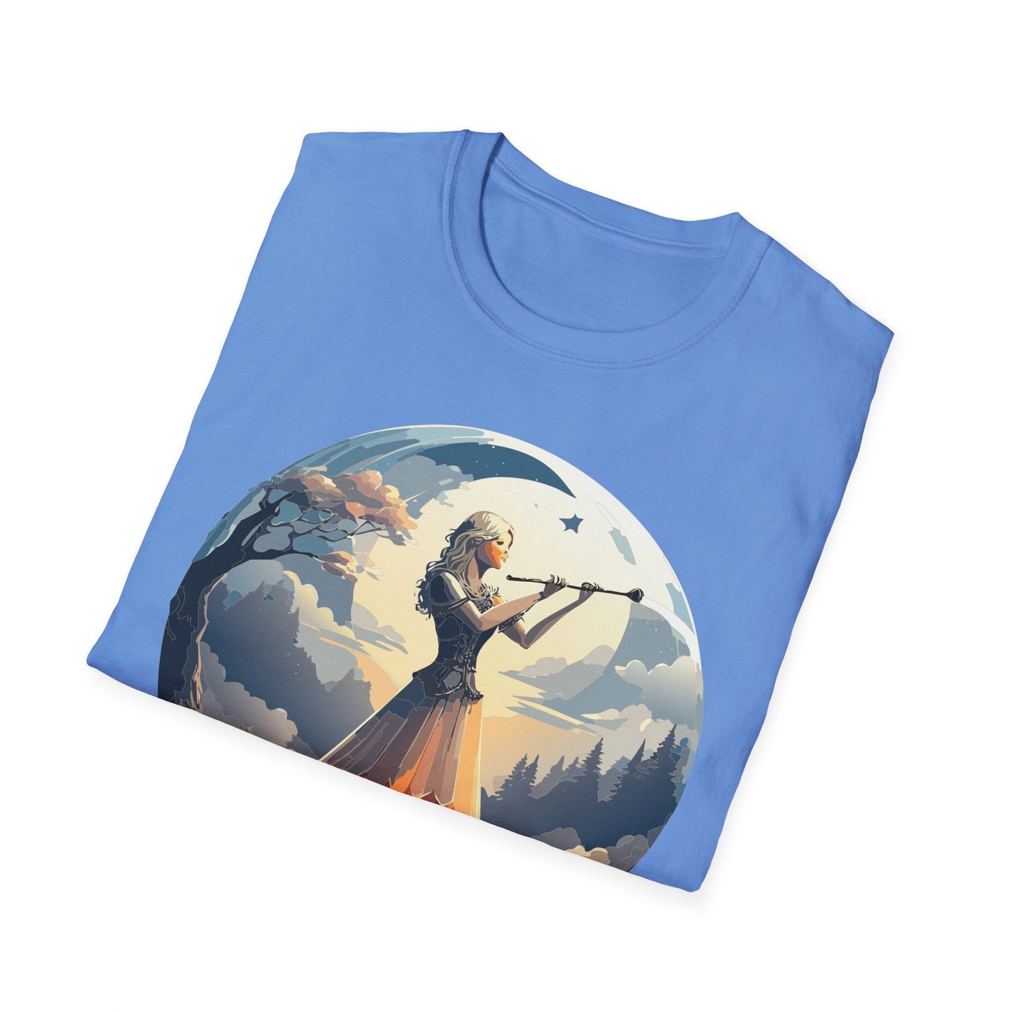 Unisex Softstyle Graphic T Shirt 100 Percent Ring Spun Cotton Art Design Tee For Women