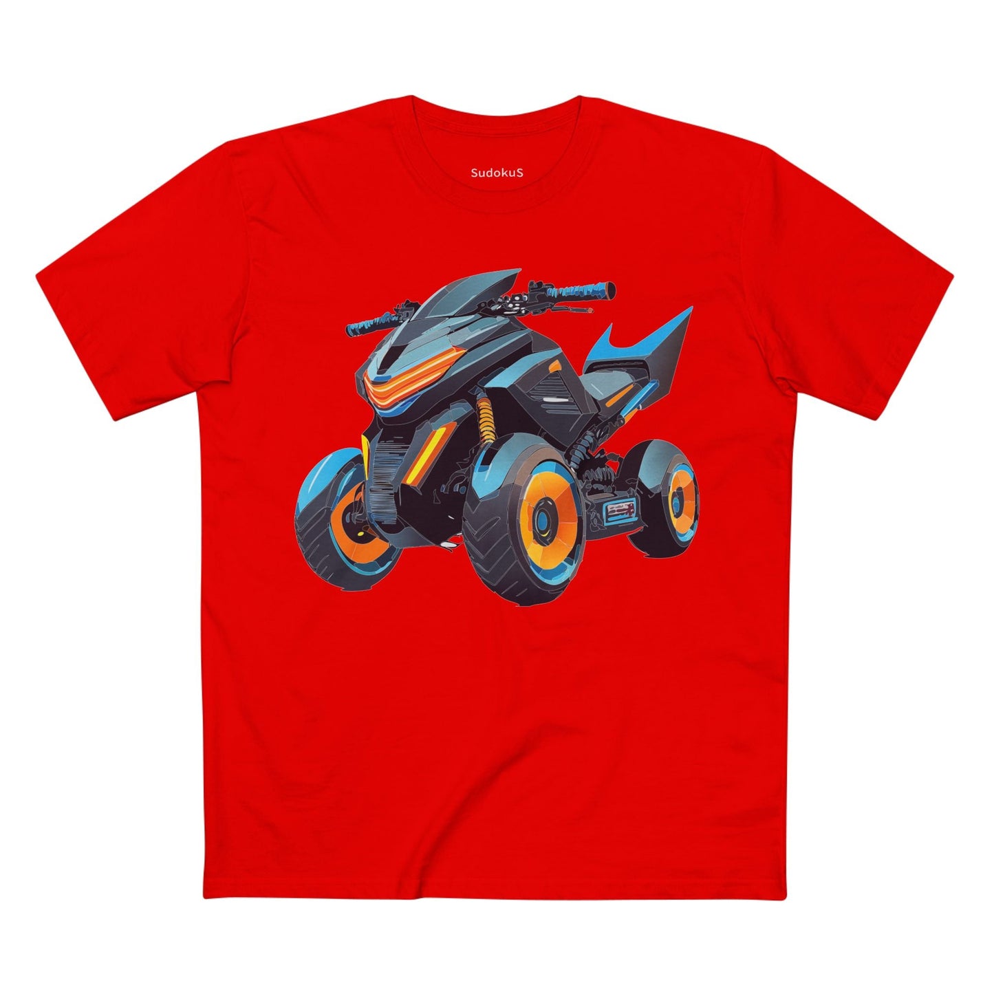 Moto Bike Graphic Unisex 100 Cotton Staple Tee 15