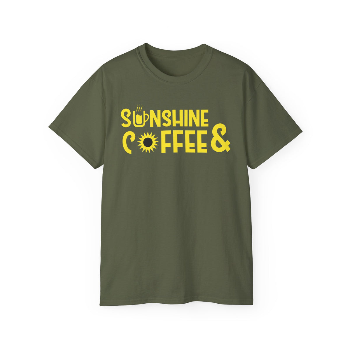 Sunshine Coffee & Tee | Yellow Sun Graphic T-Shirt