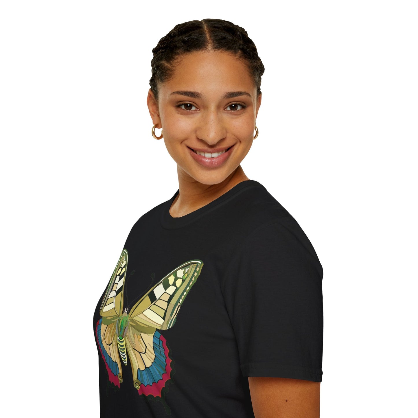 Butterfly T Shirt Unisex Monarch Design Soft Cotton Gildan 64000 Short Sleeve Tee