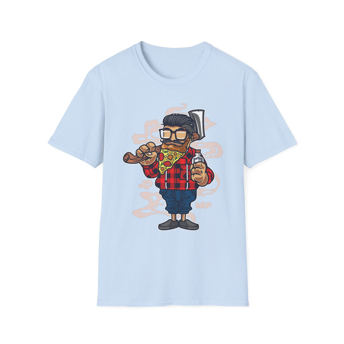 Unisex Cotton T-Shirt with Cartoon Graphic Design