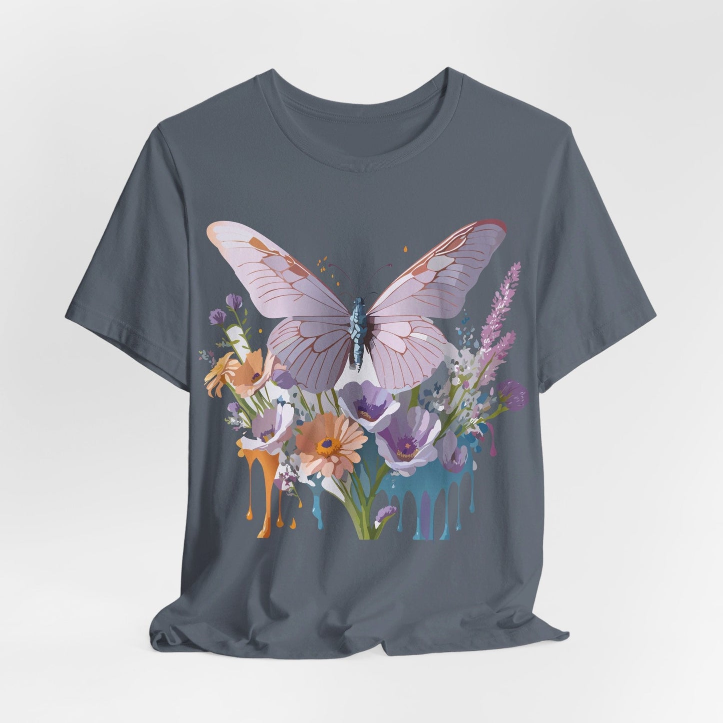 Butterfly Graphic Tee Unisex Short Sleeve Vintage Artwork By Adelpha