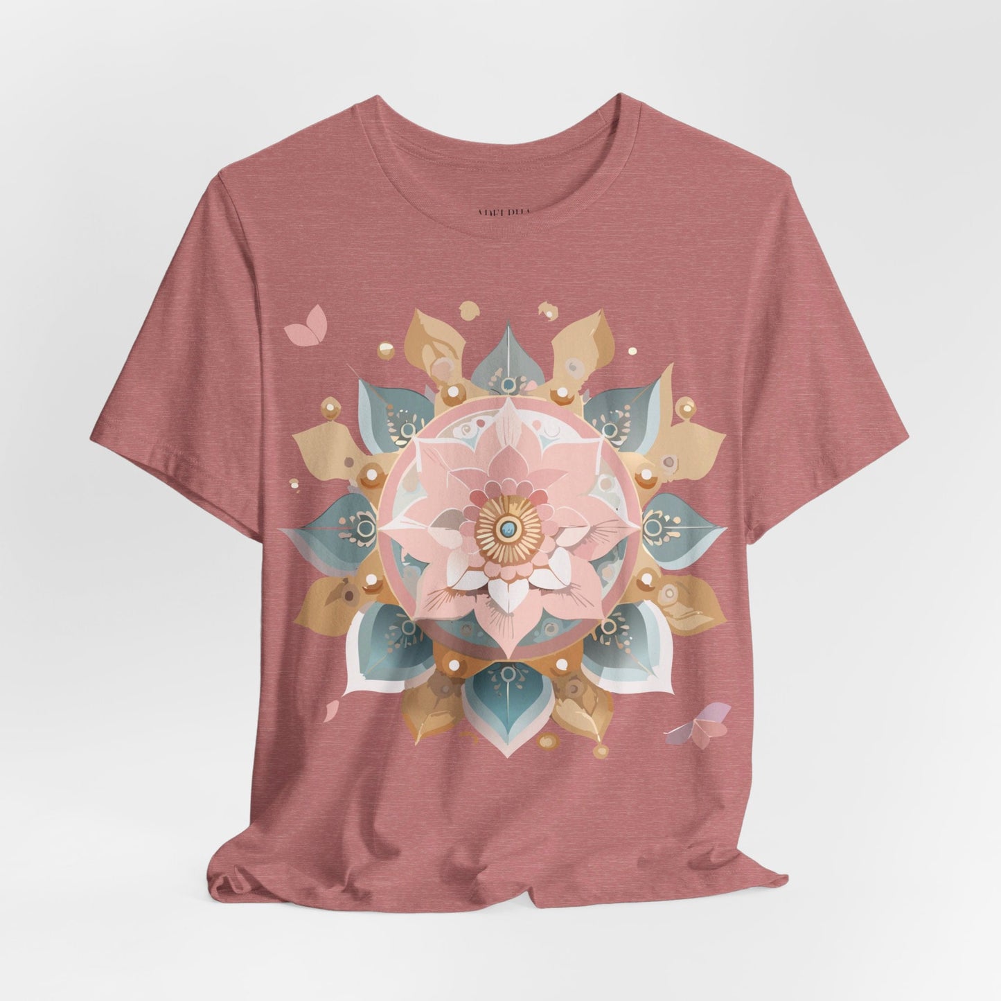 Mandala Shirt Unisex Graphic Tee By Adelpha With Vintage Inspired Artwork Short Sleeve Jersey
