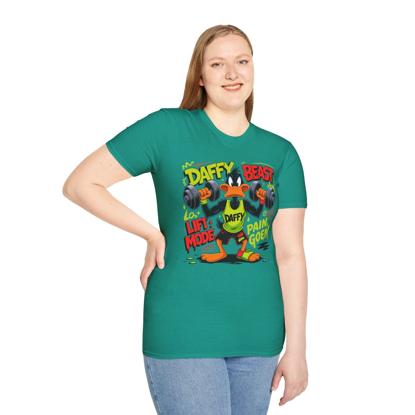 Cartoon T Shirt Funny Animals Print Unisex Animation Tee Gildan Softstyle 64000
