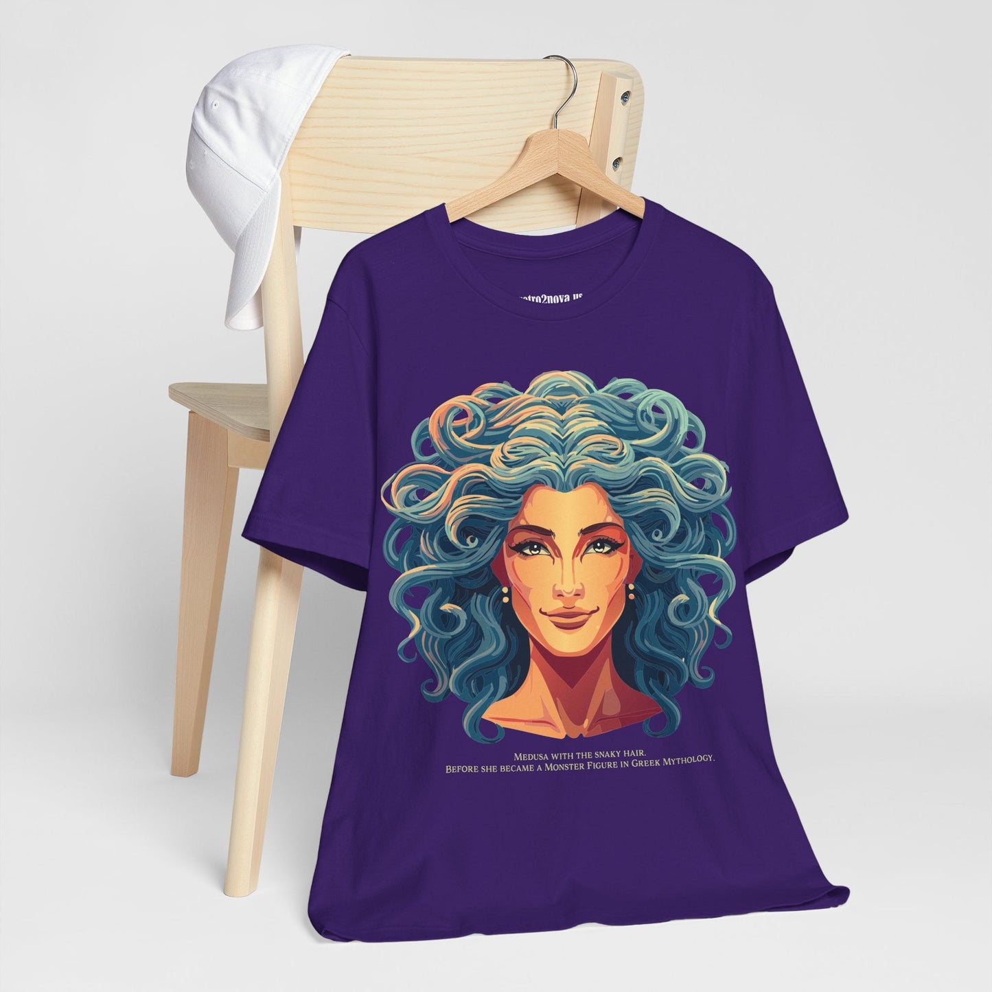 Medusa Goddess Shirt Unisex Graphic Tee by Retro2Nova Vintage Style Cotton Short Sleeve