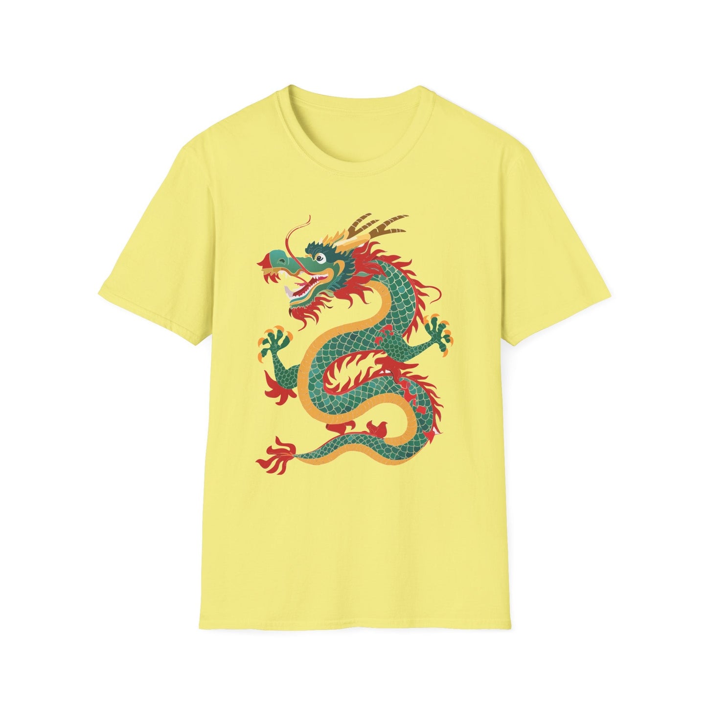 Dragon Graphic Unisex Cotton Softstyle Art Design Tee With Animals 3