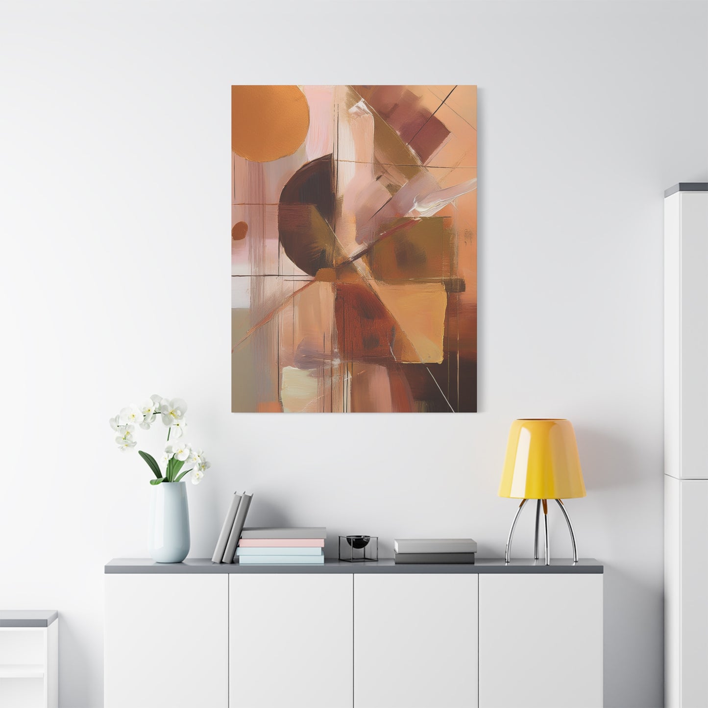 Abstract Geometric Painting Print Canvas 20x24,20x30,24x30 24x32,24x36,30x40 32x48,36x48,40x60 Pine-Wood Inner Frame ABS-50