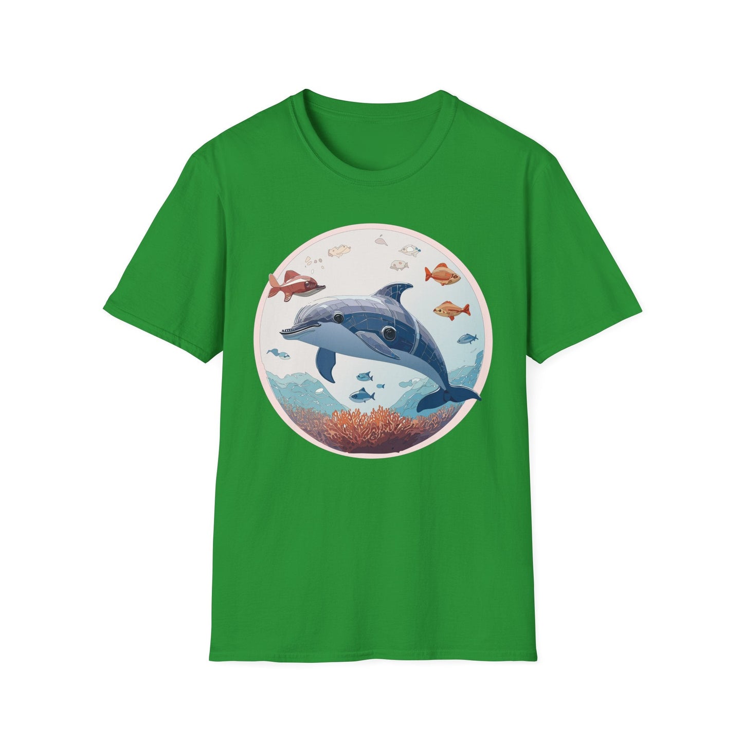 Dolphin Shirt Unisex Softstyle Tee One Hundred Percent Ring Spun Cotton Lightweight Comfort