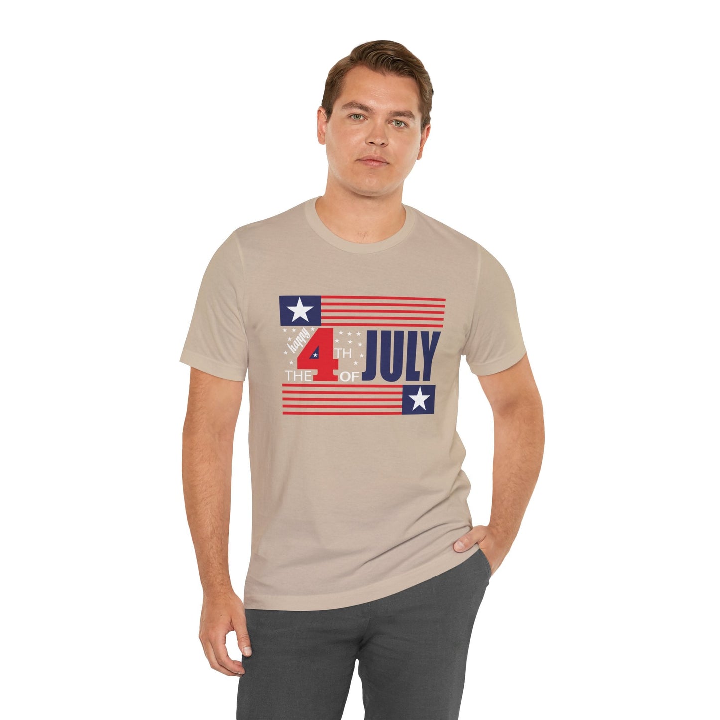 4th of July Flag Independence Day Graphic Unisex Cotton T-Shirt 014