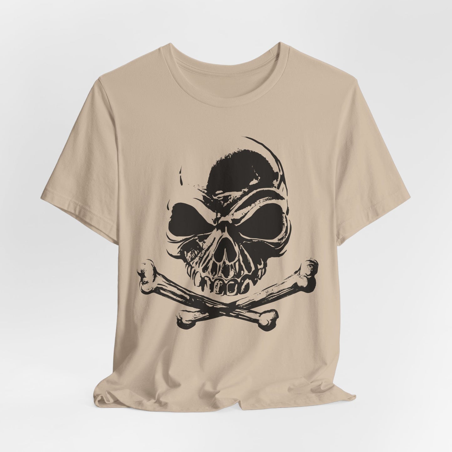 Black Skull Graphic Design Tee, Skull Shirt, Vintage Tees, Art Design T-Shirt, Vintage Graphic Tee, Art Shirts with Skulls