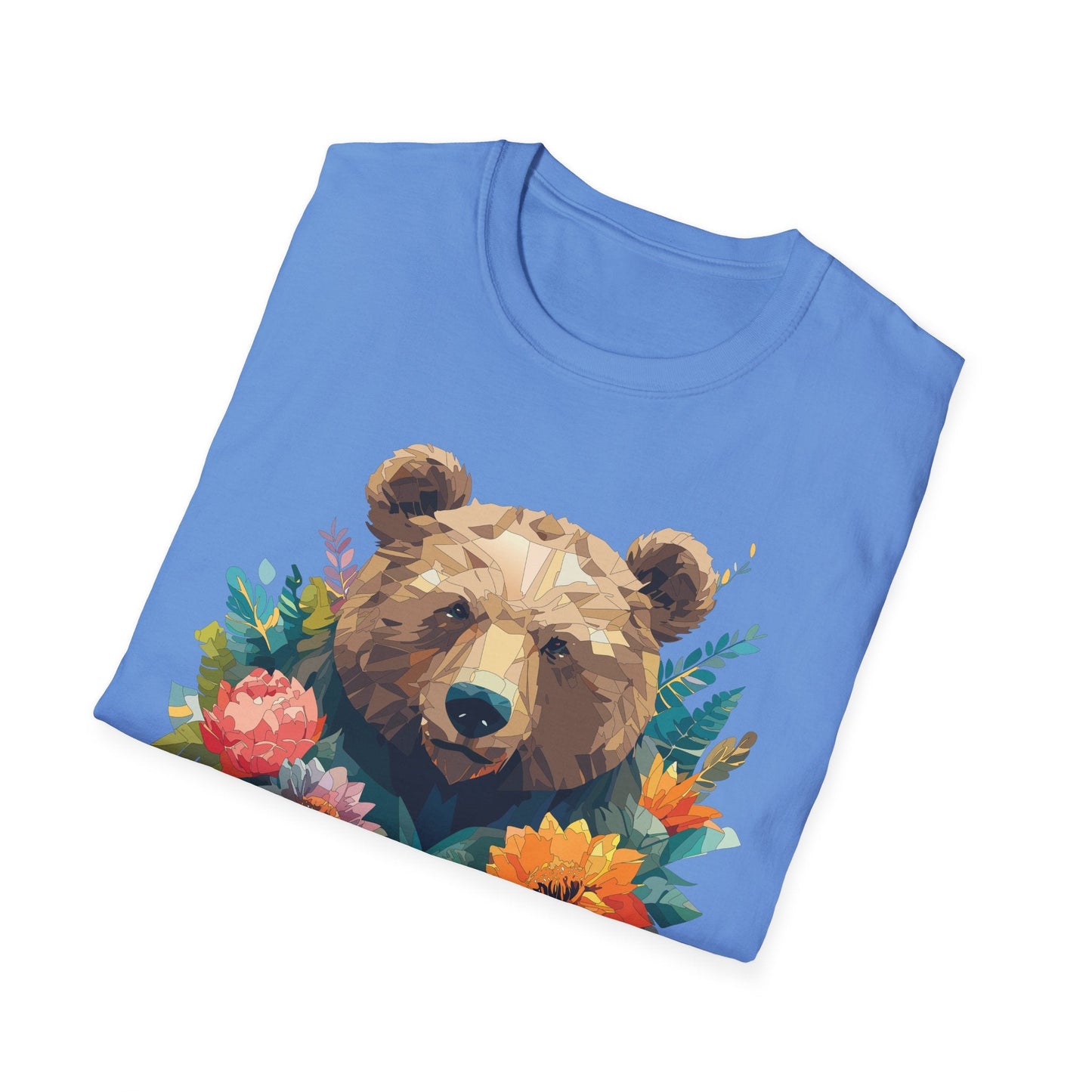Bear T Shirt Unisex Softstyle Tee 100 Percent Ring Spun Cotton Gildan 64000 Comfortable