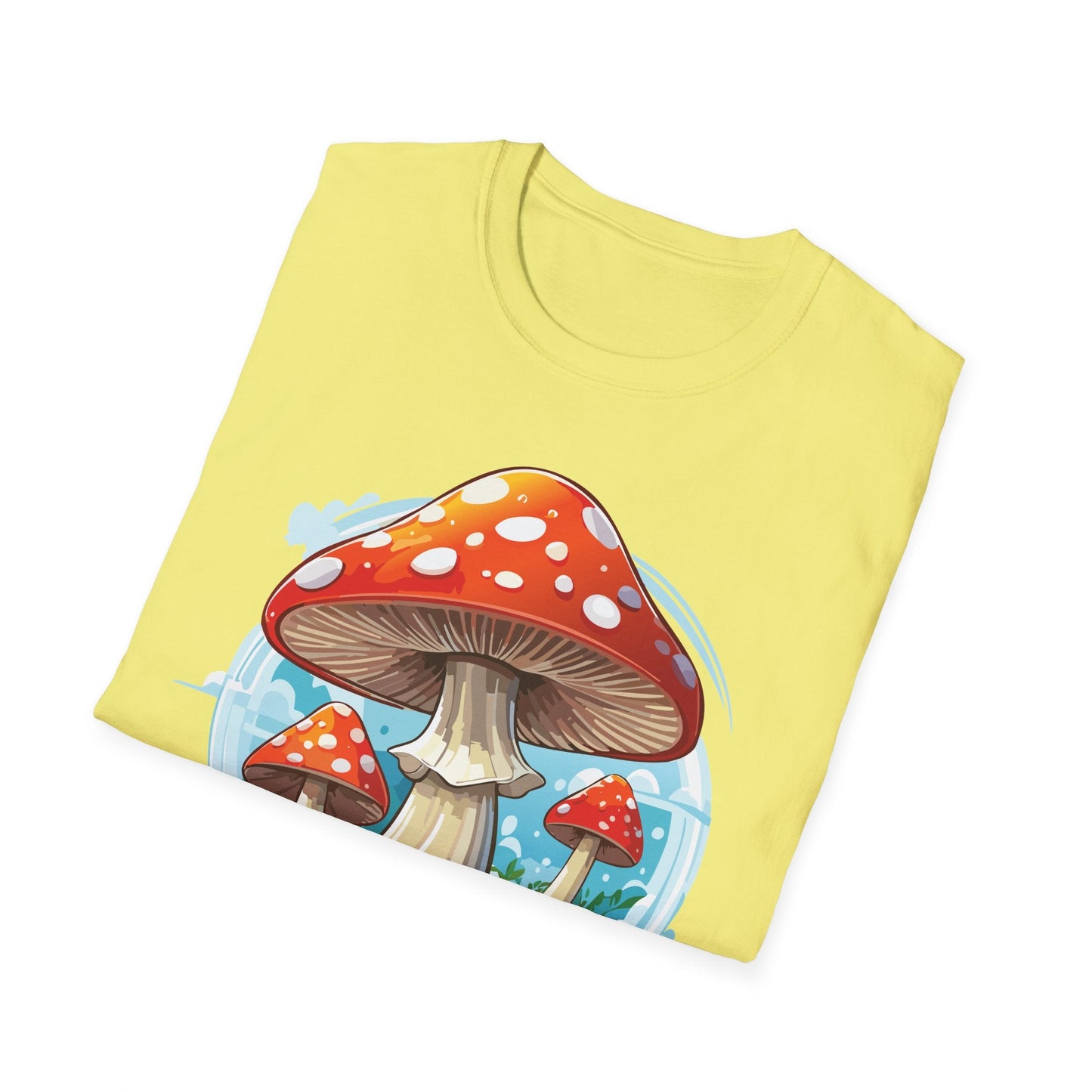 Mashroom Tee Shirt Unisex Funny Mashroom Design 100 Percent Cotton Softstyle Tee