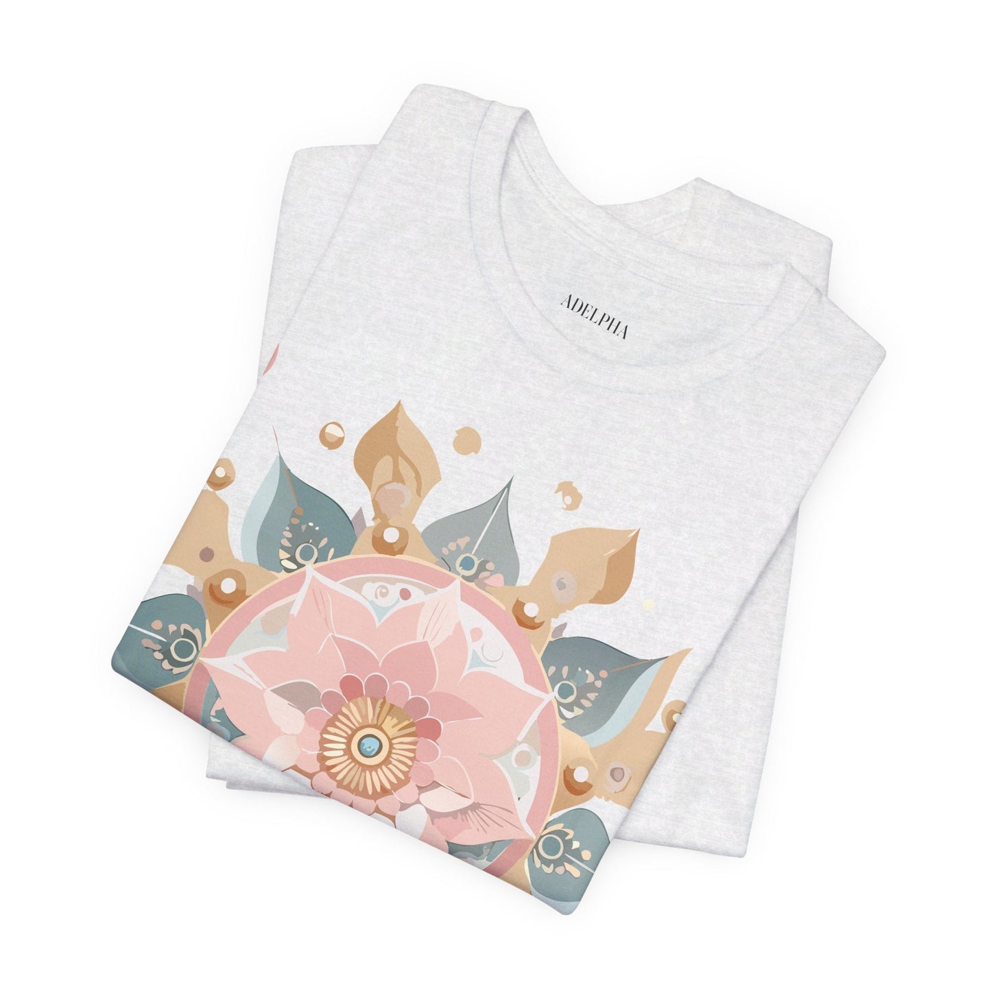 Mandala Shirt Unisex Graphic Tee By Adelpha With Vintage Inspired Artwork Short Sleeve Jersey