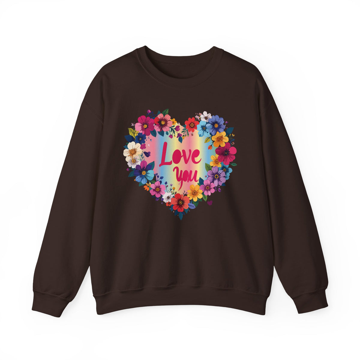 Floral Love You Heart Sweatshirt, Floral Heart Sweatshirt, Floral Love Sweatshirt, Valentine's Day Sweatshirt, Floral Sweatshirt 111