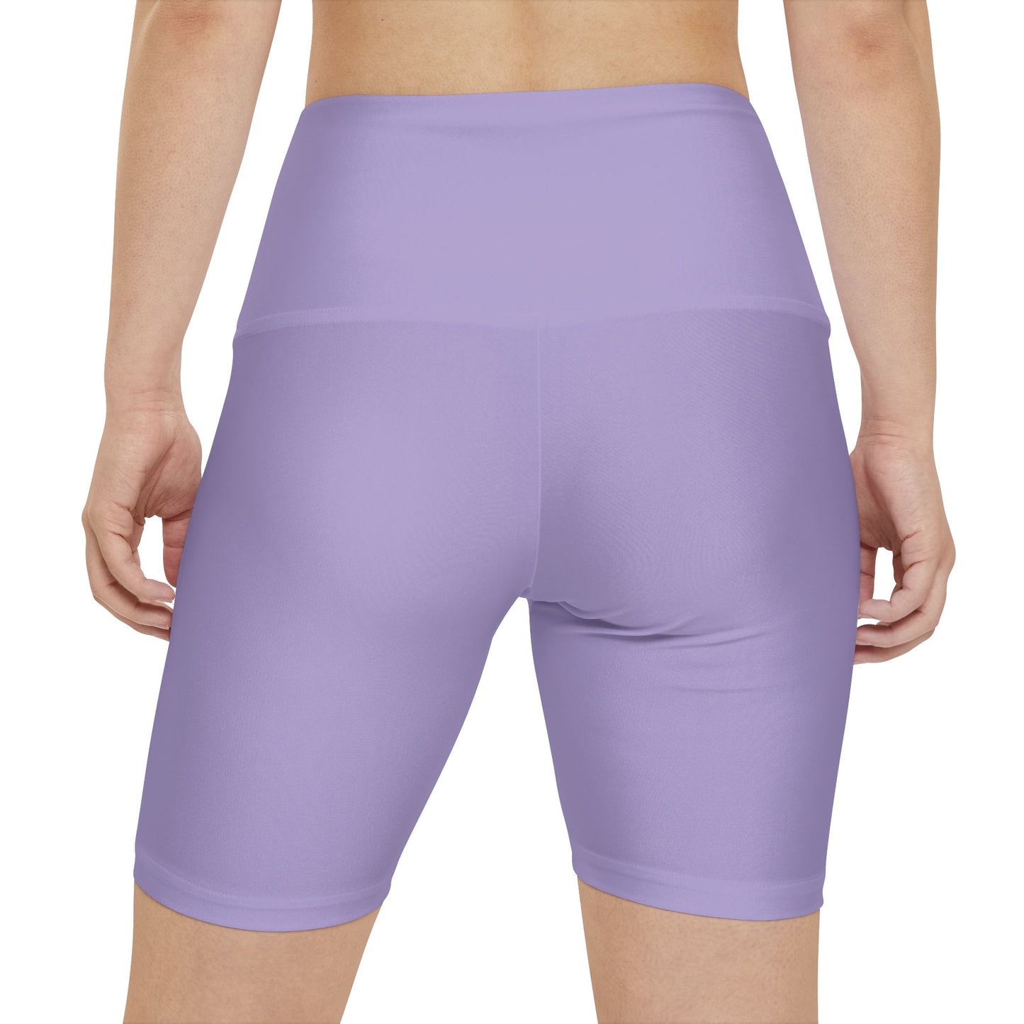 Lilac Mist Lilac Women's Workout Shorts – High-Waist Biker Shorts for Yoga & Gym