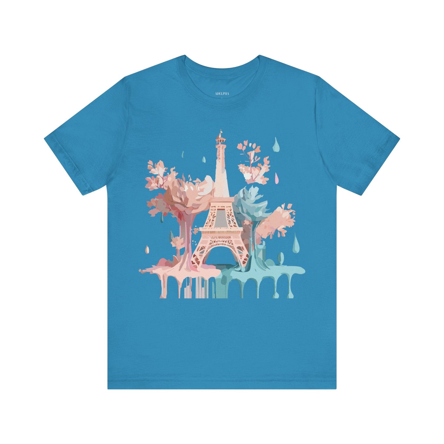 Unisex Paris Graphic Tee By Adelpha Vintage Inspired Tourist Shirt Short Sleeve Collection