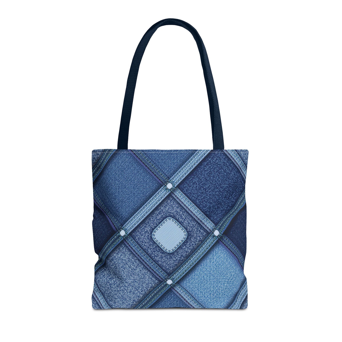 Denim Fabric Imitation Print Unisex Canvas Bag Poly Spun 3 Sizes Tote Bag 102