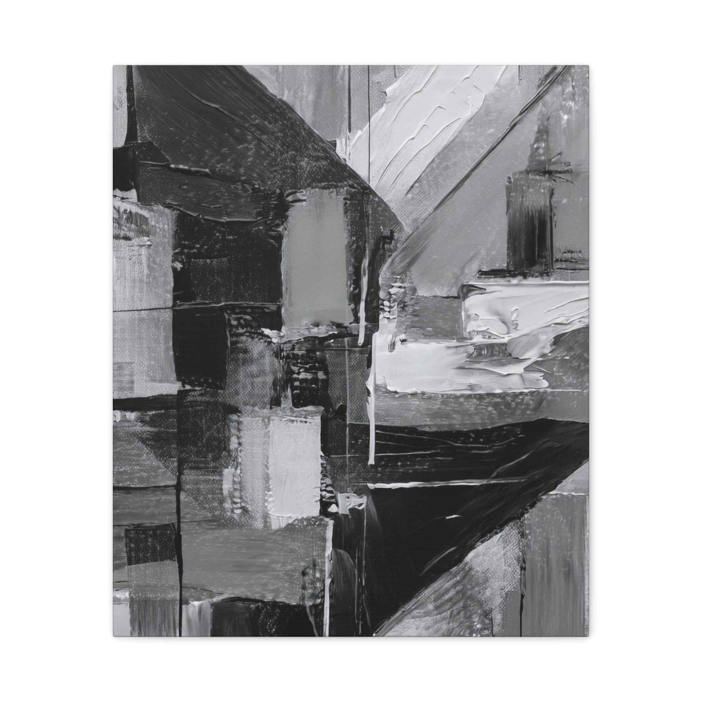 Black Abstract Painting Print Canvas 20x24,20x30,24x30, 24x32,24x36,30x40, 32x48,36x48,40x60 Pine-Wood Inner Frame ABS-18