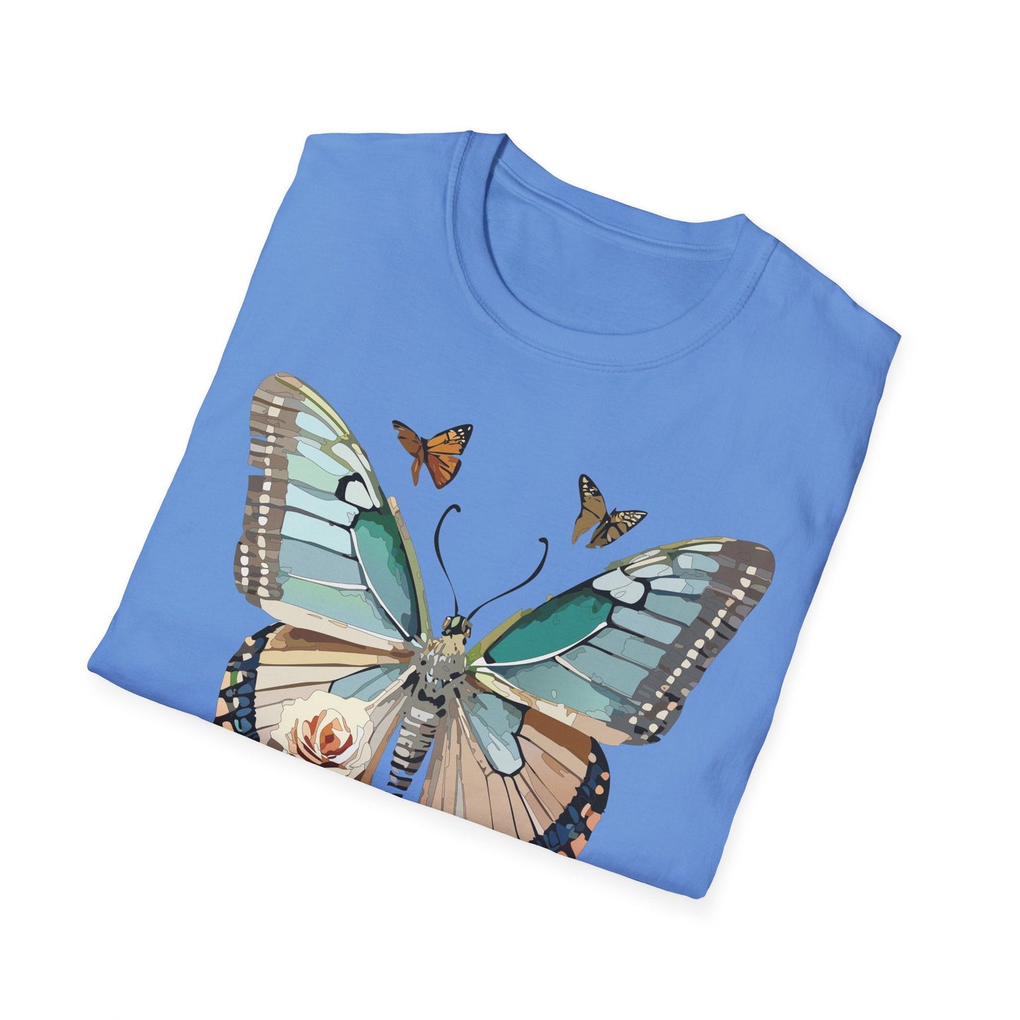 Butterfly Shirt Unisex T Shirt Monarch Print Softstyle Premium Gildan 64000 Cotton Tee