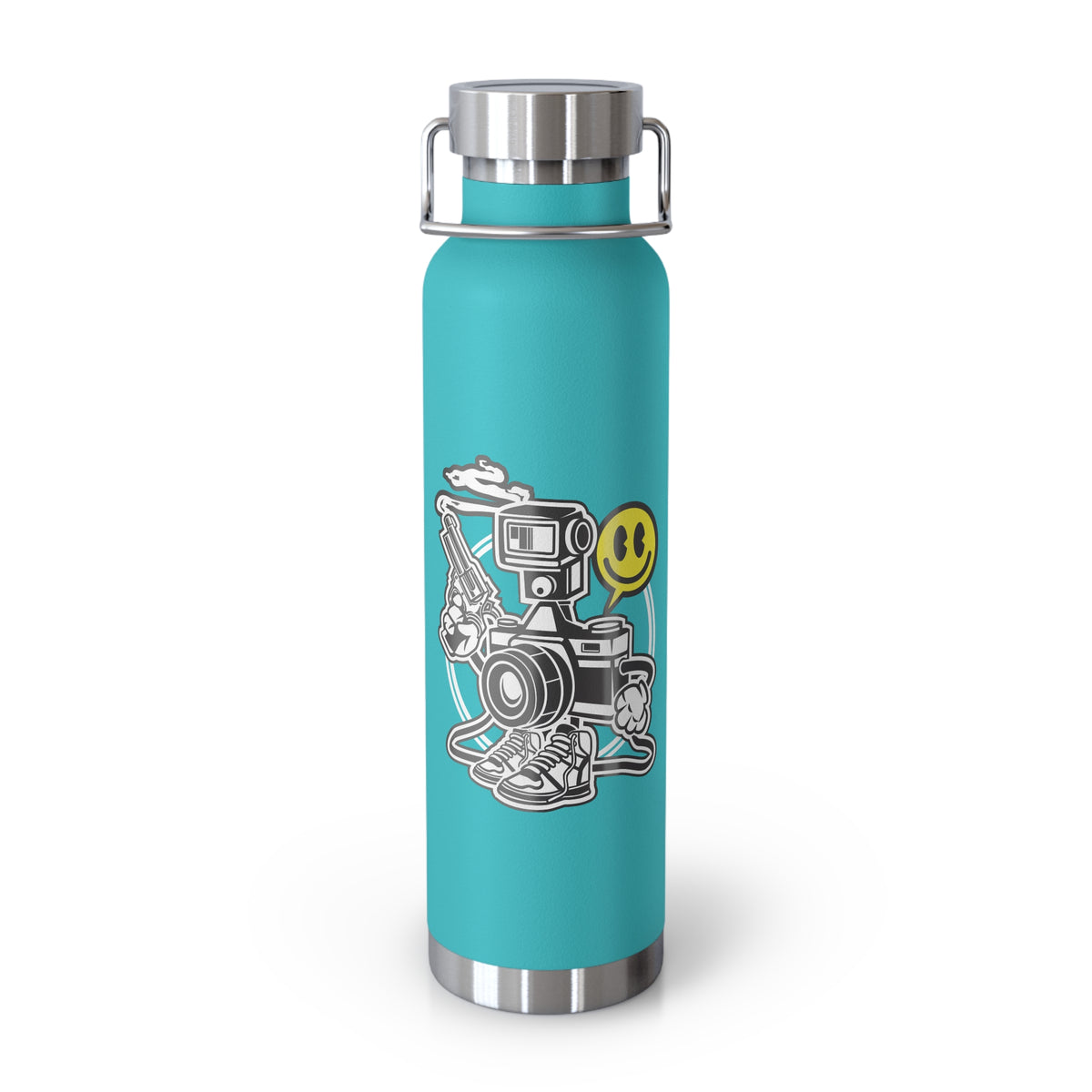 22oz Copper Insulated Water Bottle with Cartoon Design - CV50
