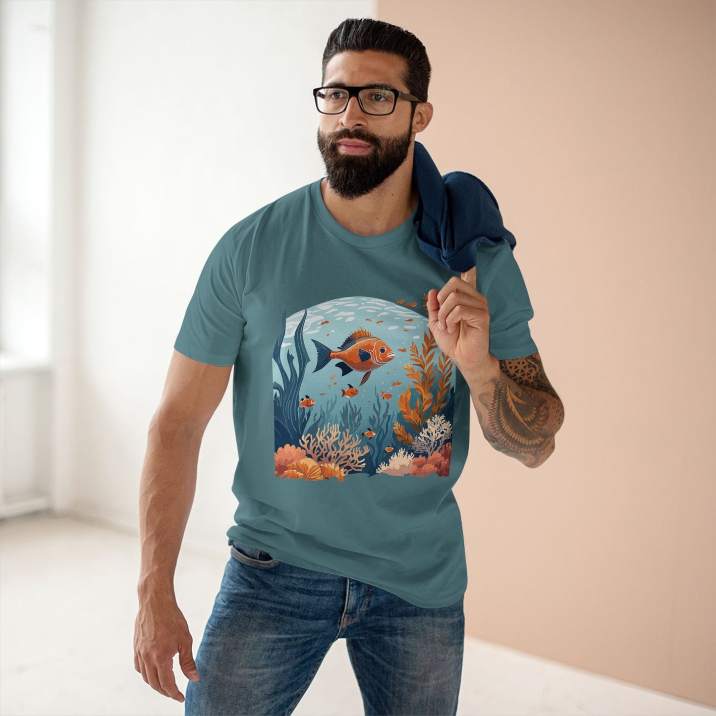 Ocean Shirt Ocean Pacific Premium Cotton Tee With Original Art Design From Retro2Nova Art Collection