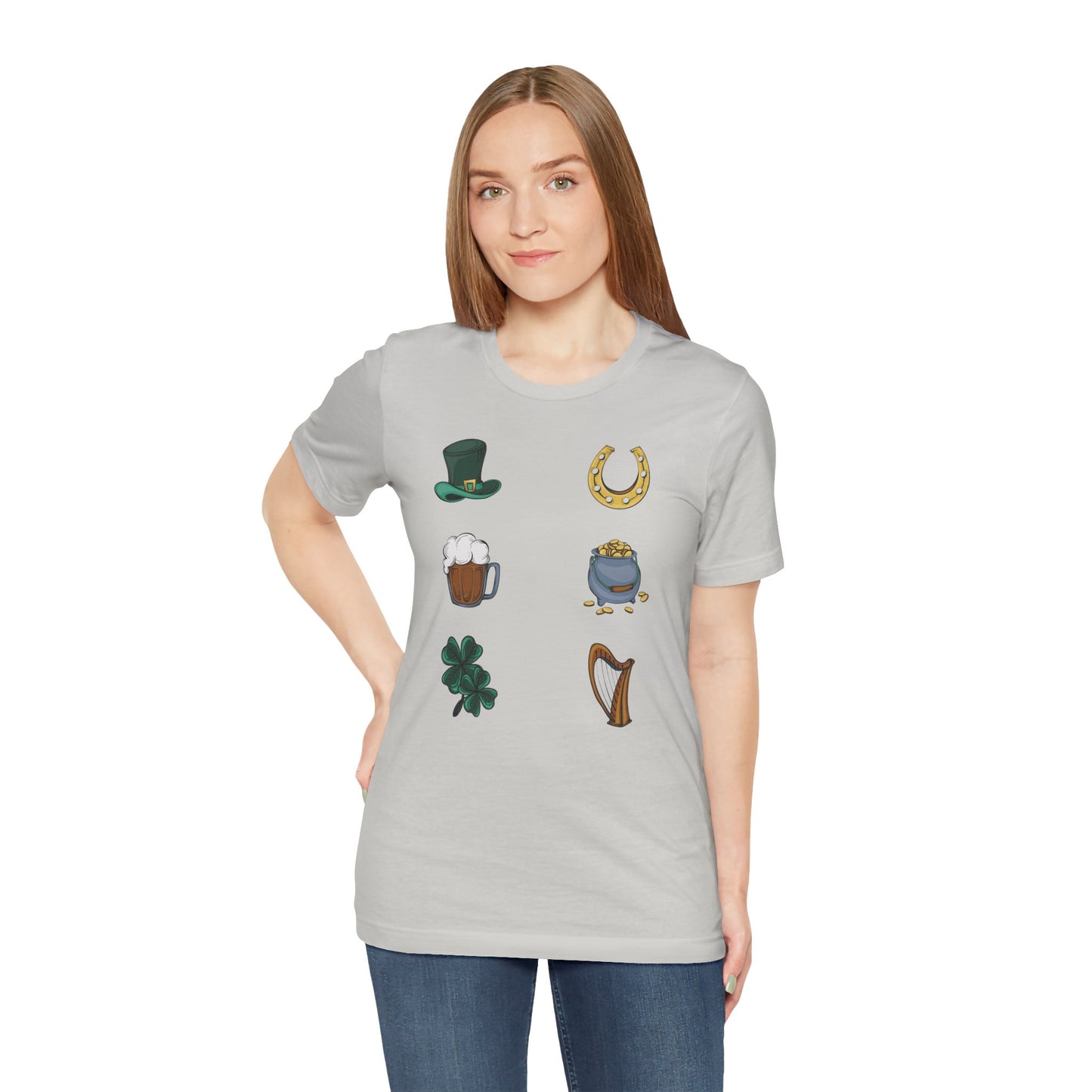 Unisex Cotton Tee Shirt with Lucky Prints