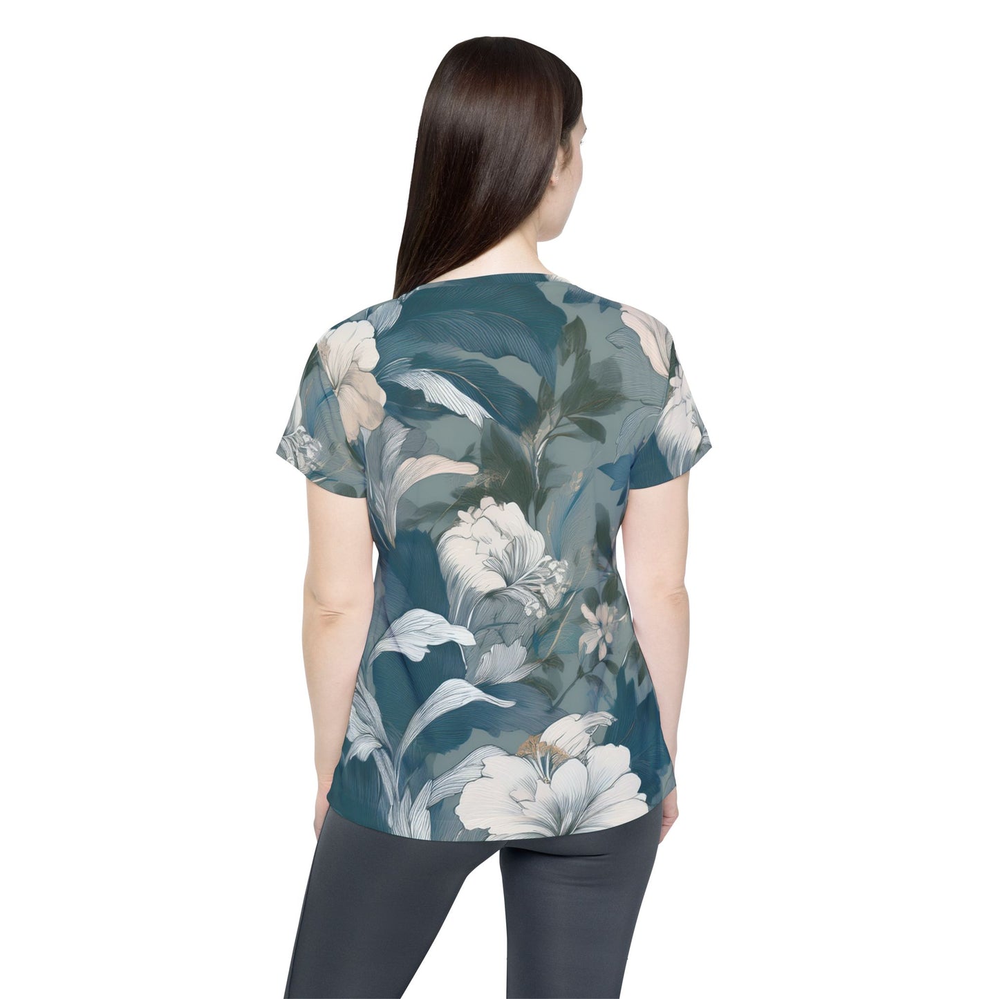 Women Poly T-Shirt with Floral Print